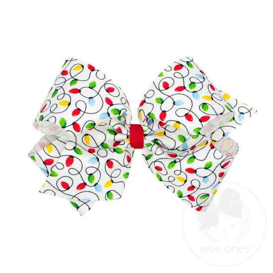 King Christmas Print Bow