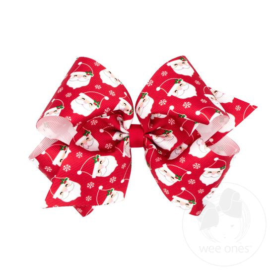 King Christmas Print Bow