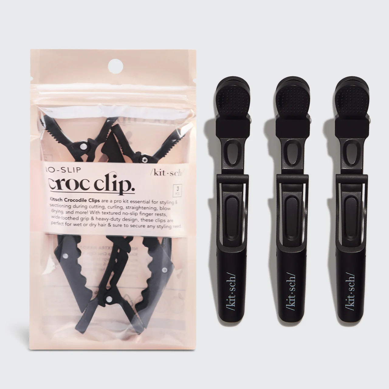 No Slip Crocodile Clip - Black