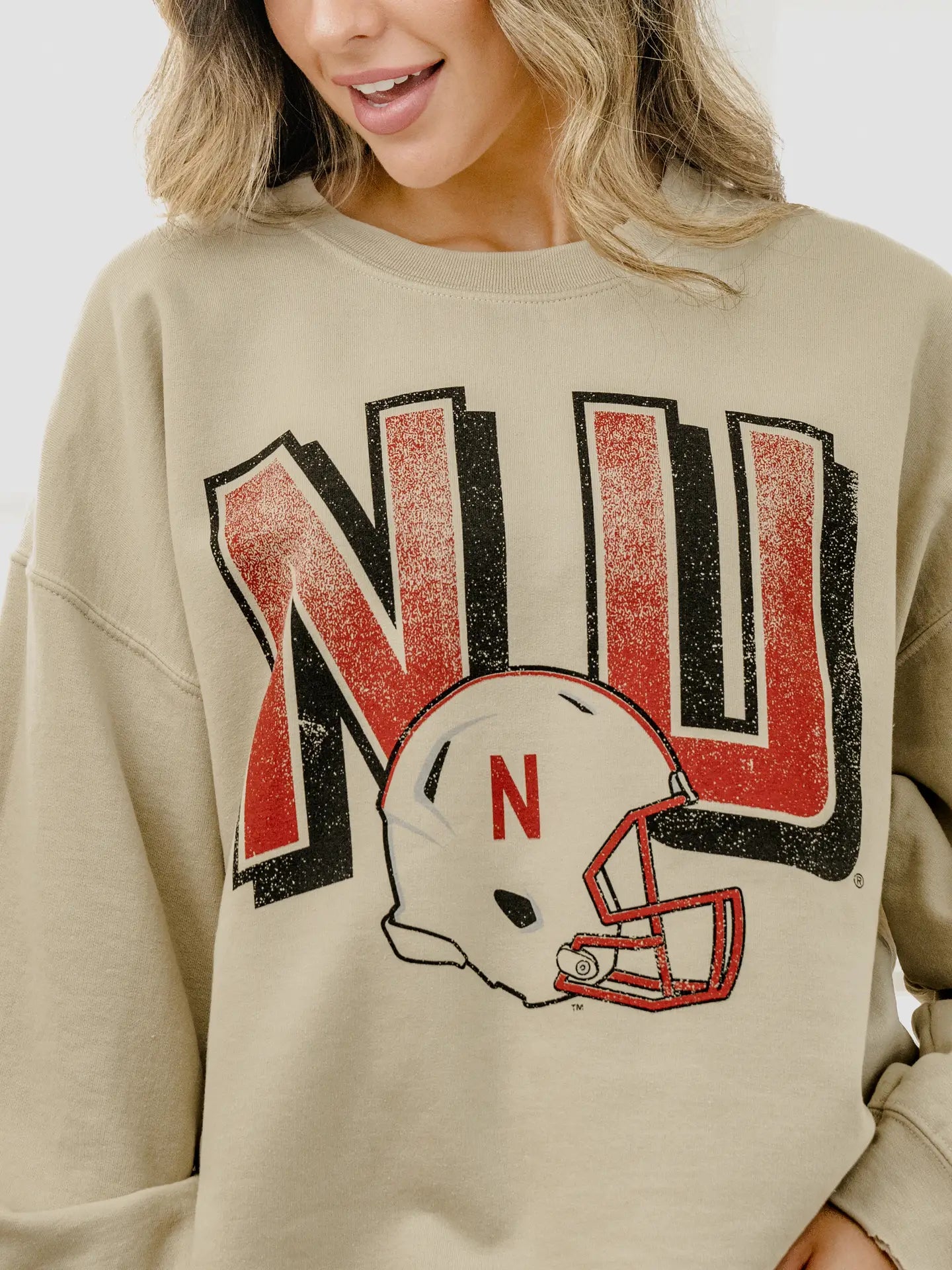 Nebraska Huskers Helmet Fade Sweatshirt