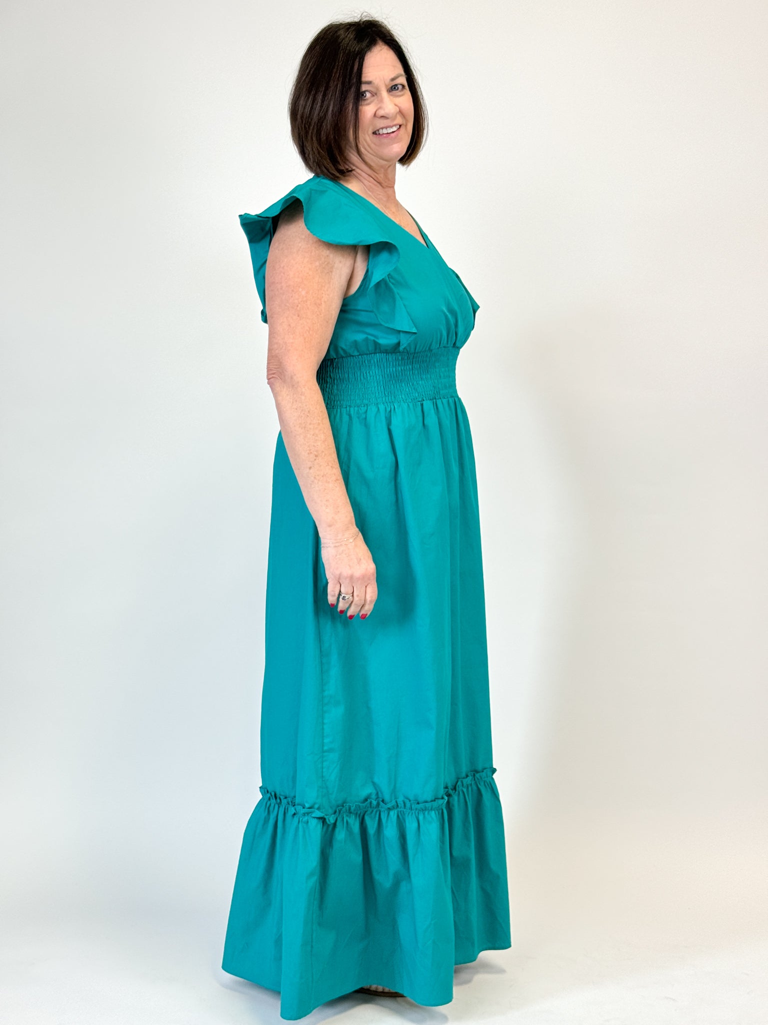 Molly Bracken Emerald Green Maxi Dress