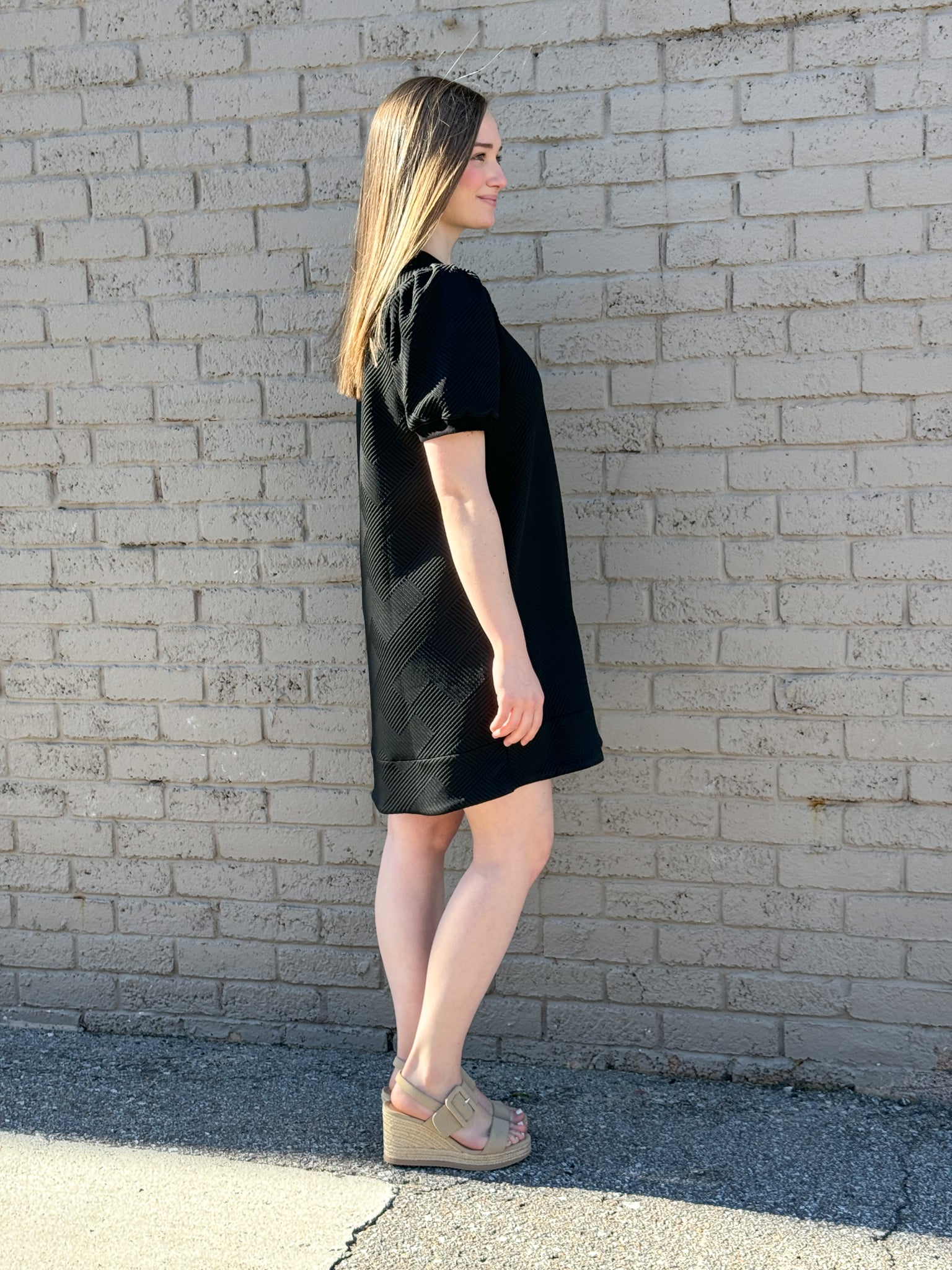 Black Textured Dress