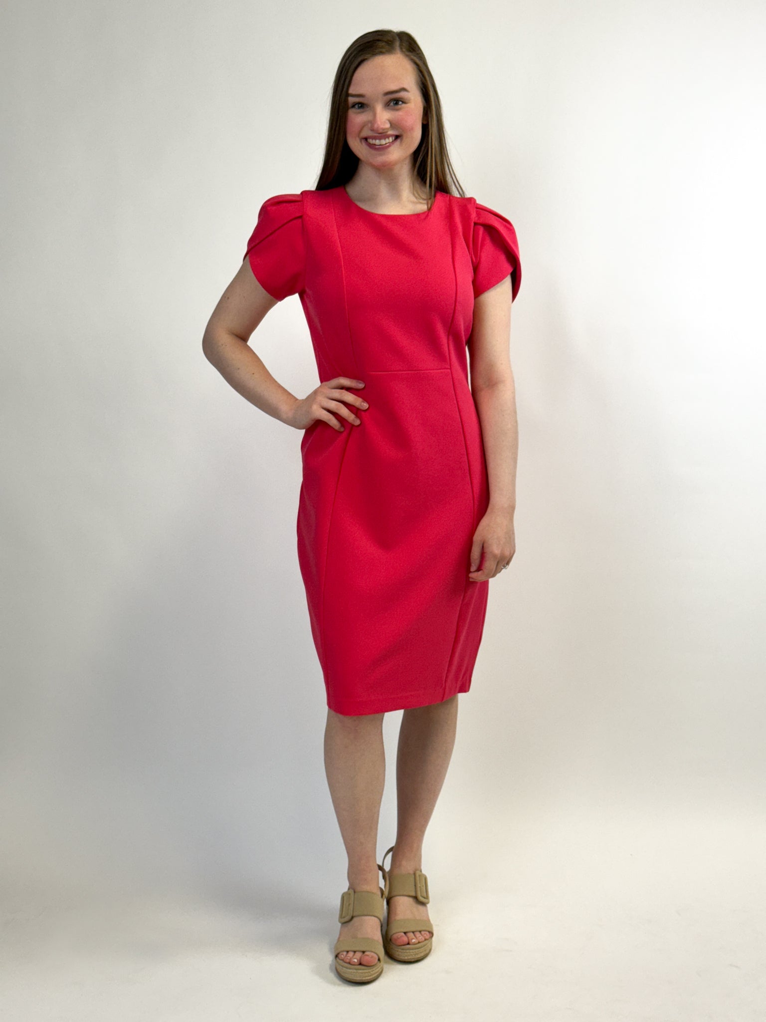 Liverpool Tulip Sleeve Sheath Dress