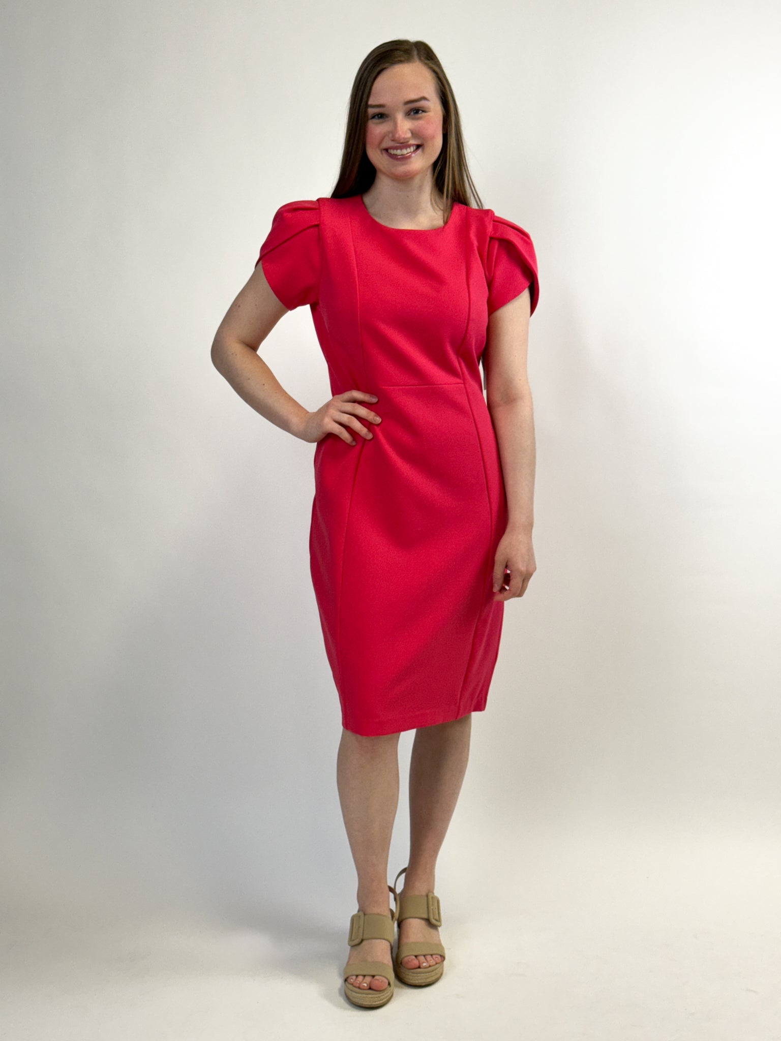 Liverpool Tulip Sleeve Sheath Dress