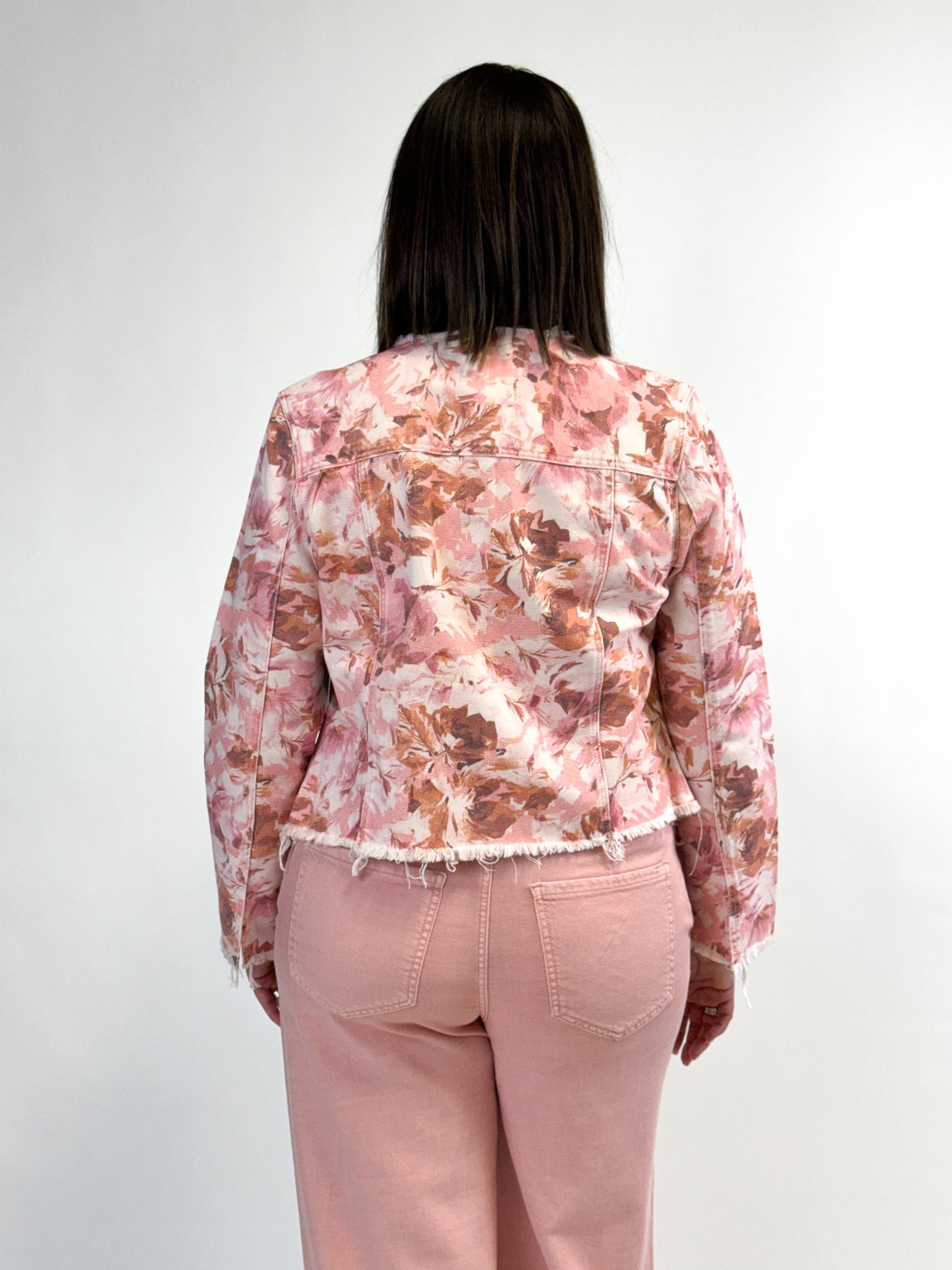Liverpool Classic Jean Jacket - Pink Floral
