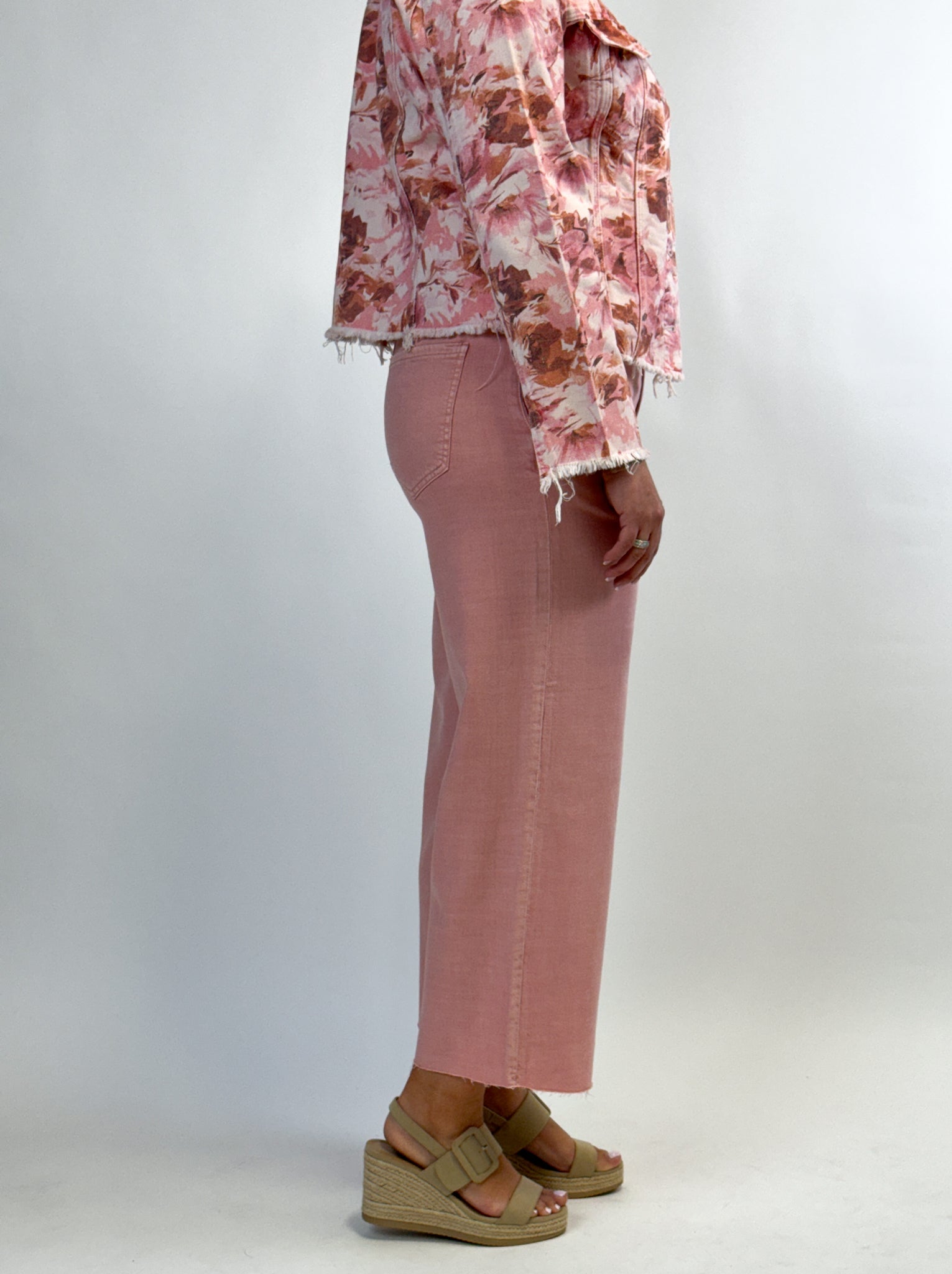 Liverpool Stride Wide Leg - Rose Punch