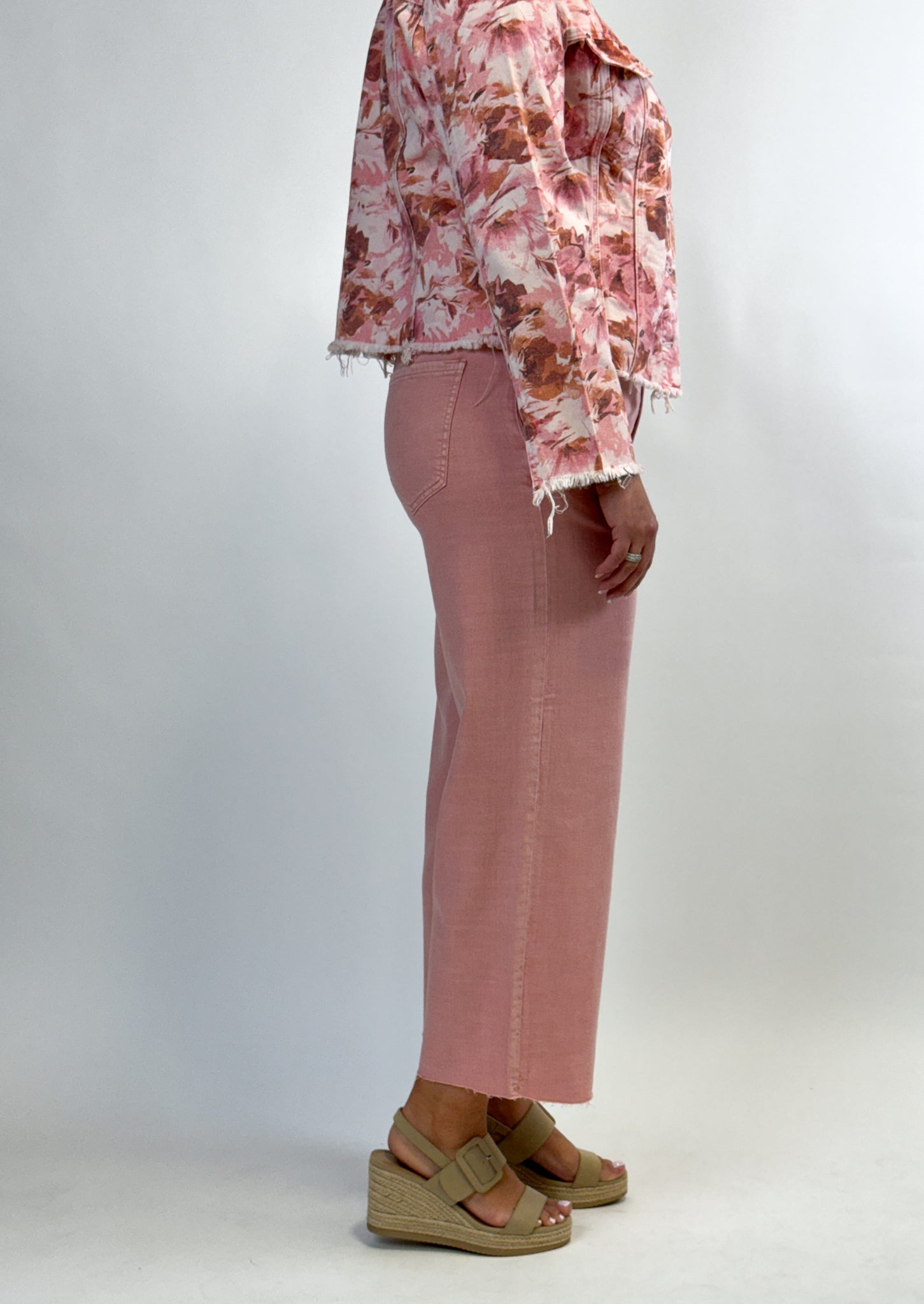 Liverpool Stride Wide Leg - Rose Punch