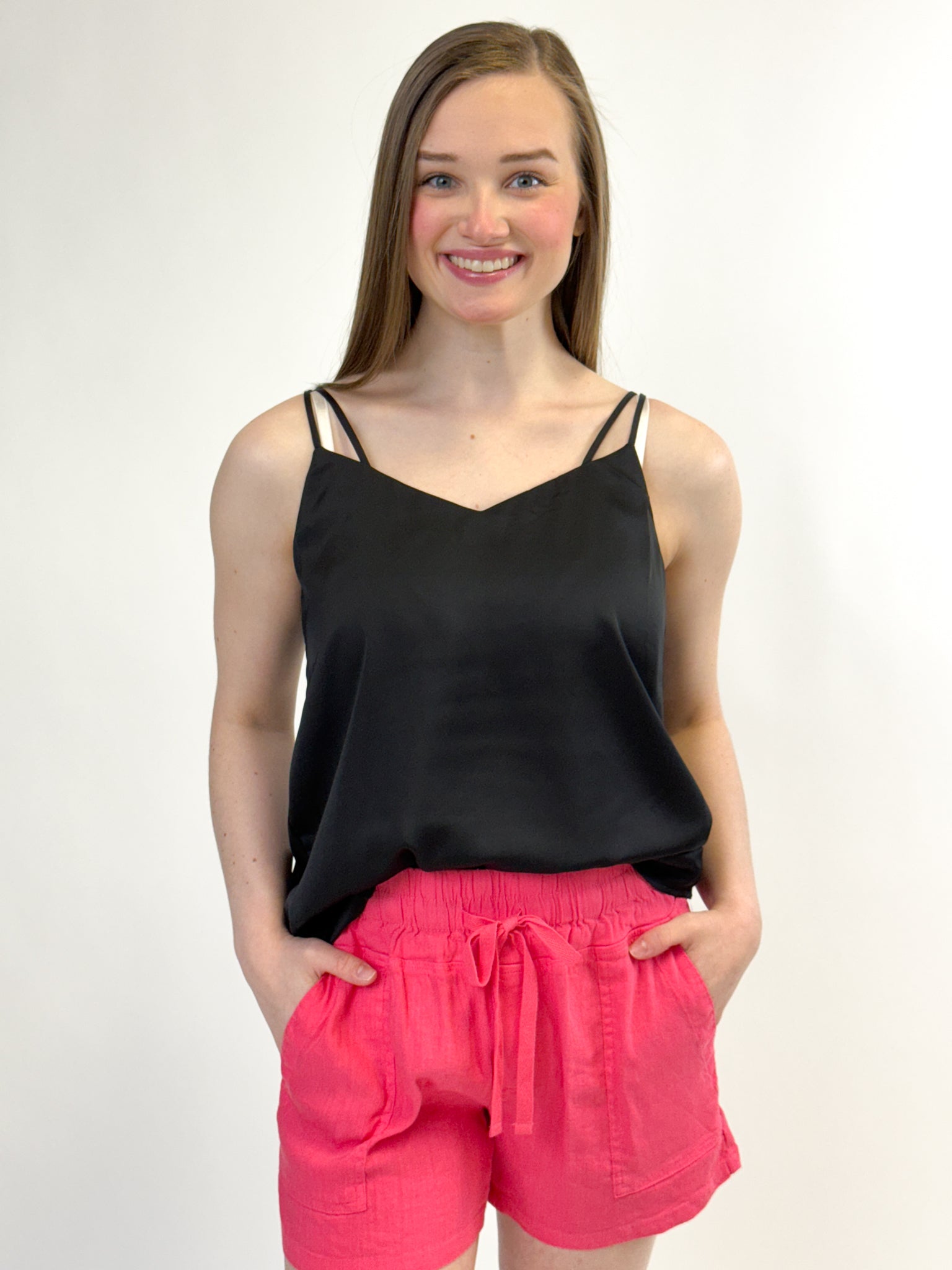 Double Strap Cami - Black