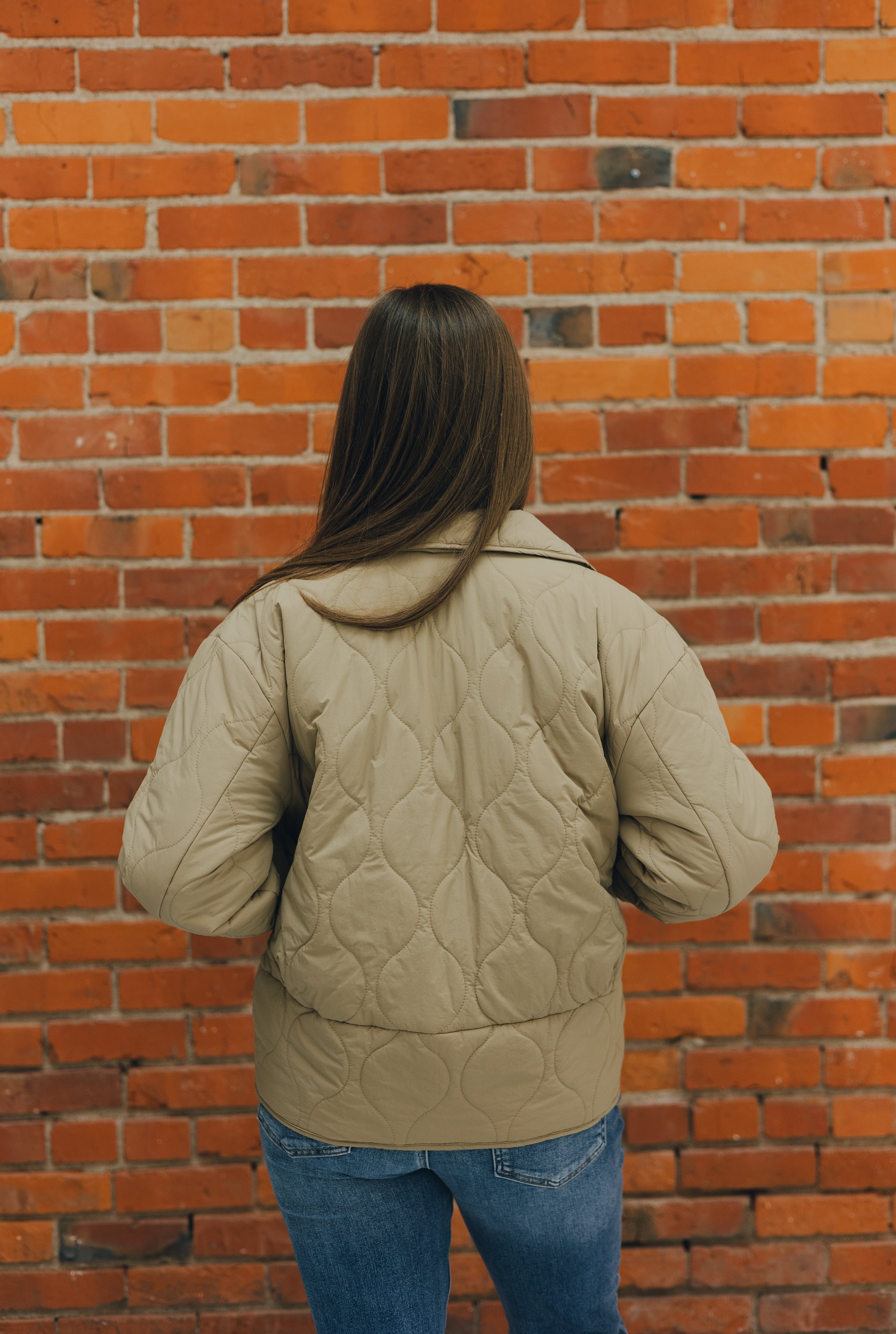 Quilted Jacket w/ Pockets - Khaki