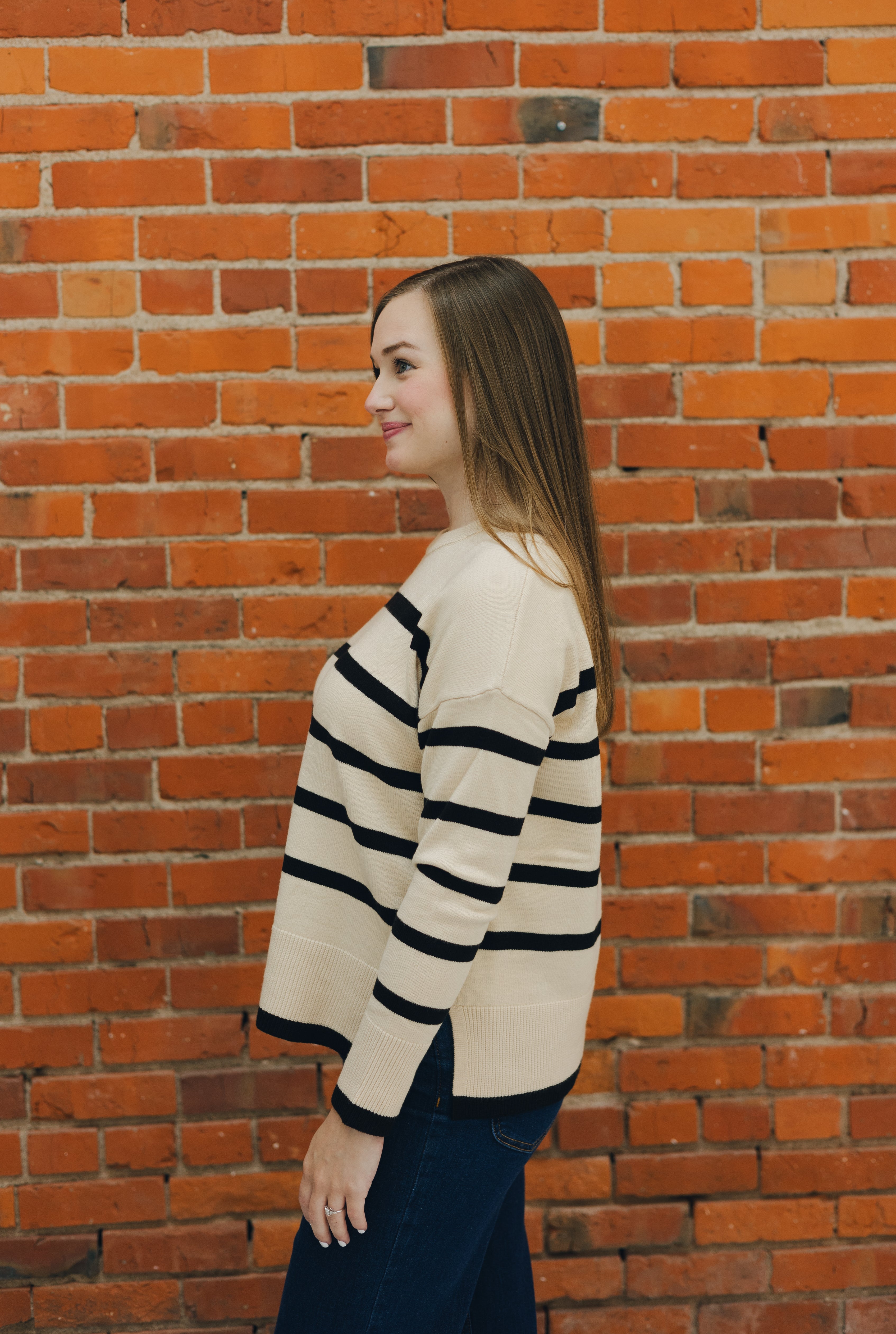 Long Sleeve Striped Pullover