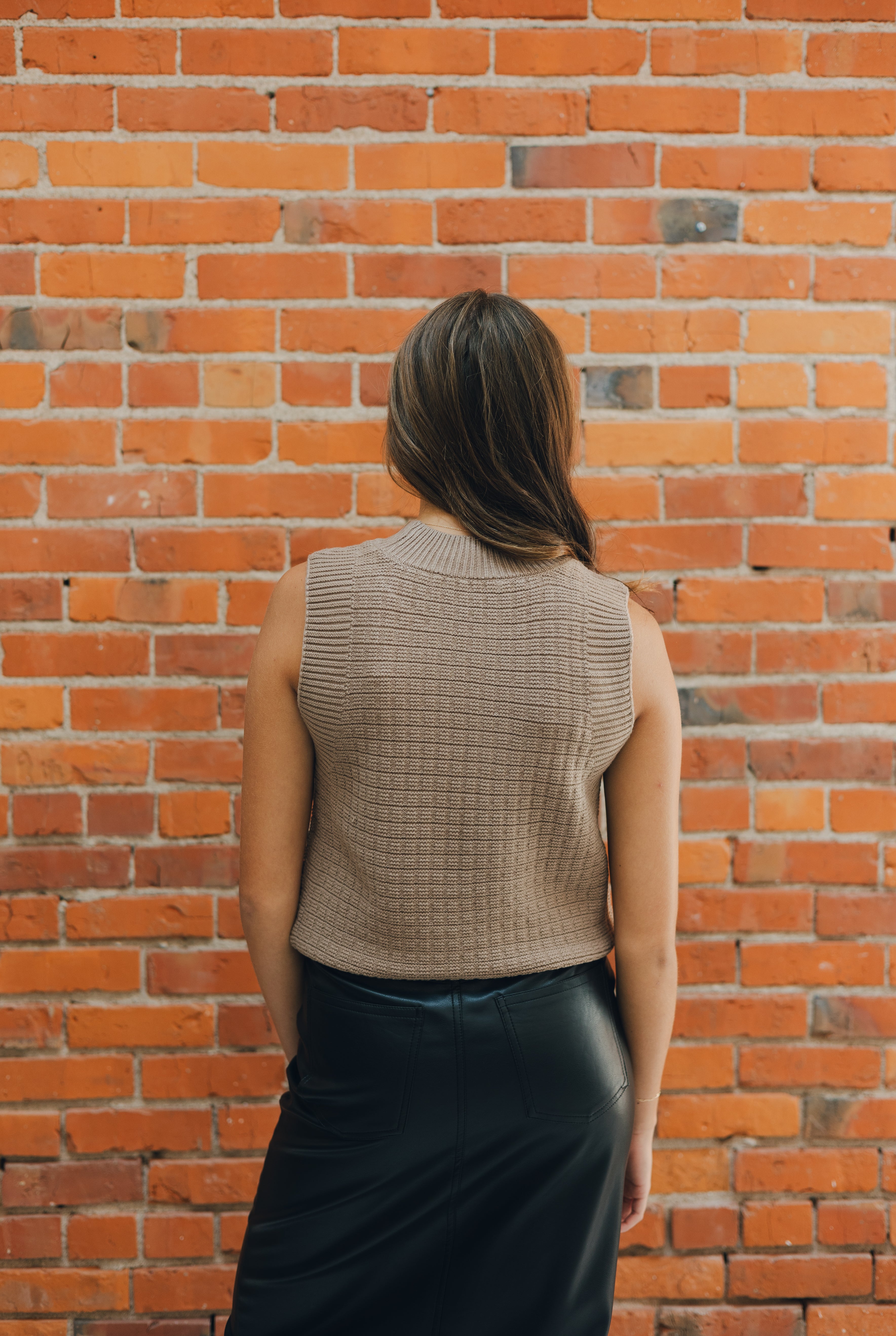 Textured Stitch Sweater Tank