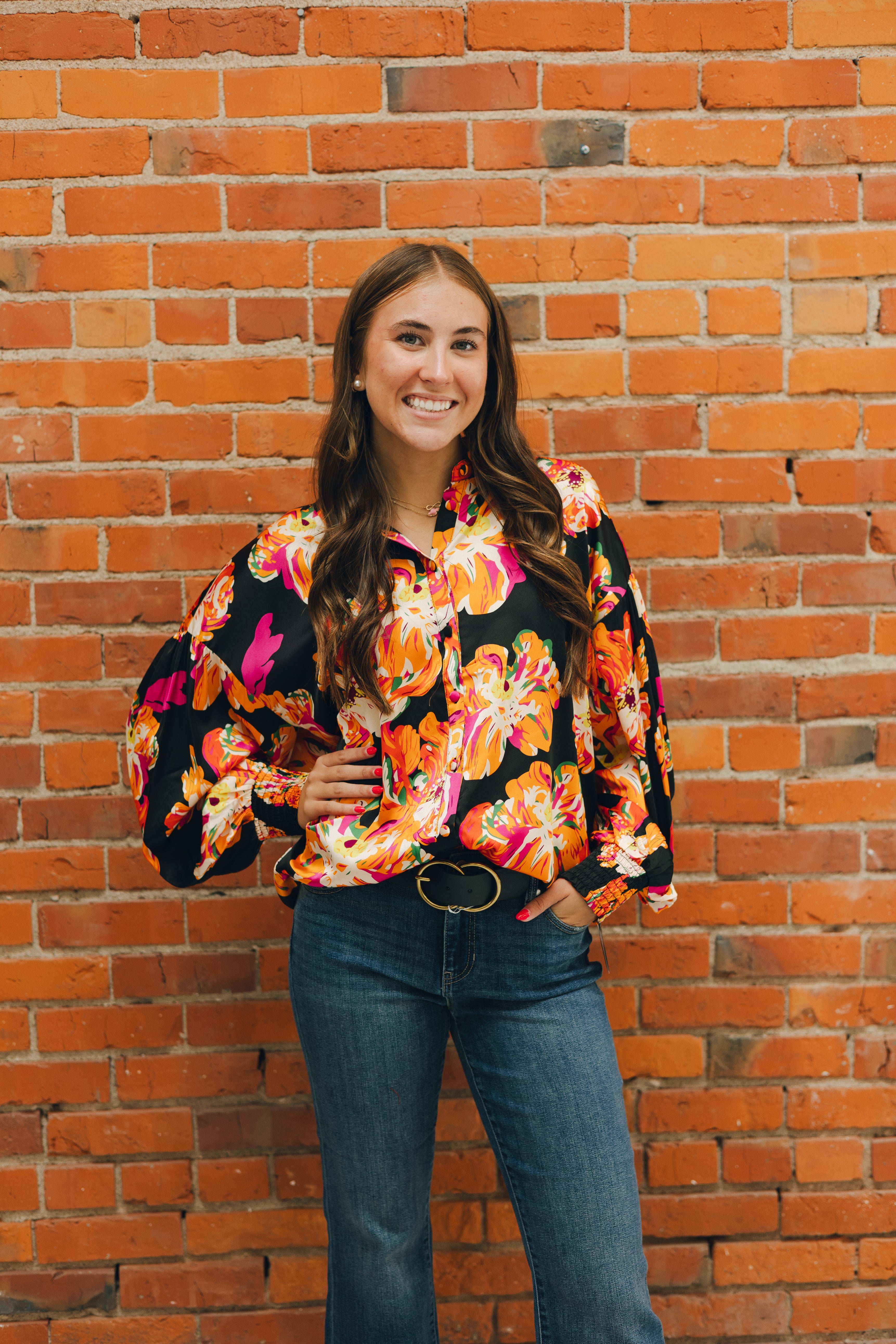 Bold Floral Blouse