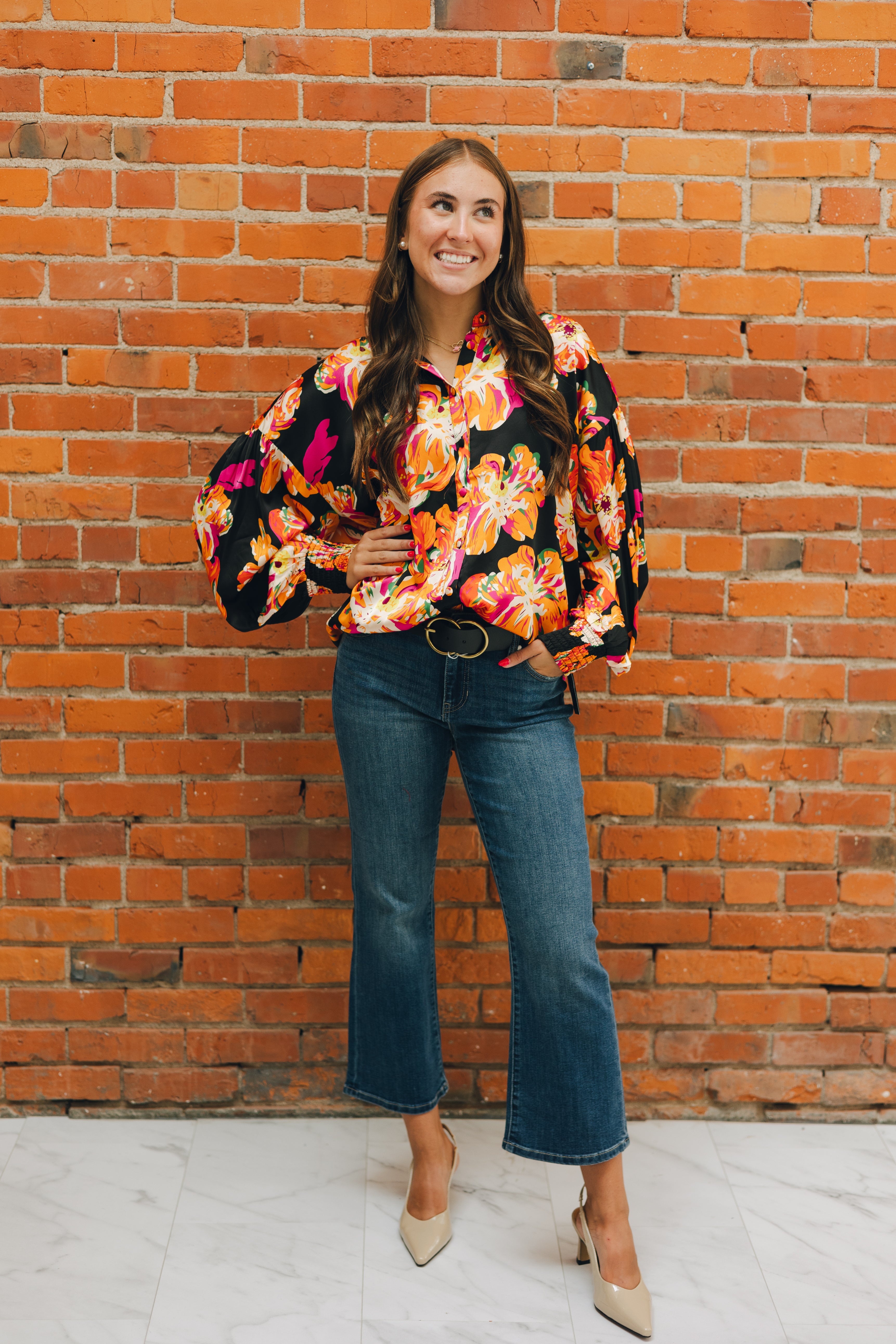 Bold Floral Blouse