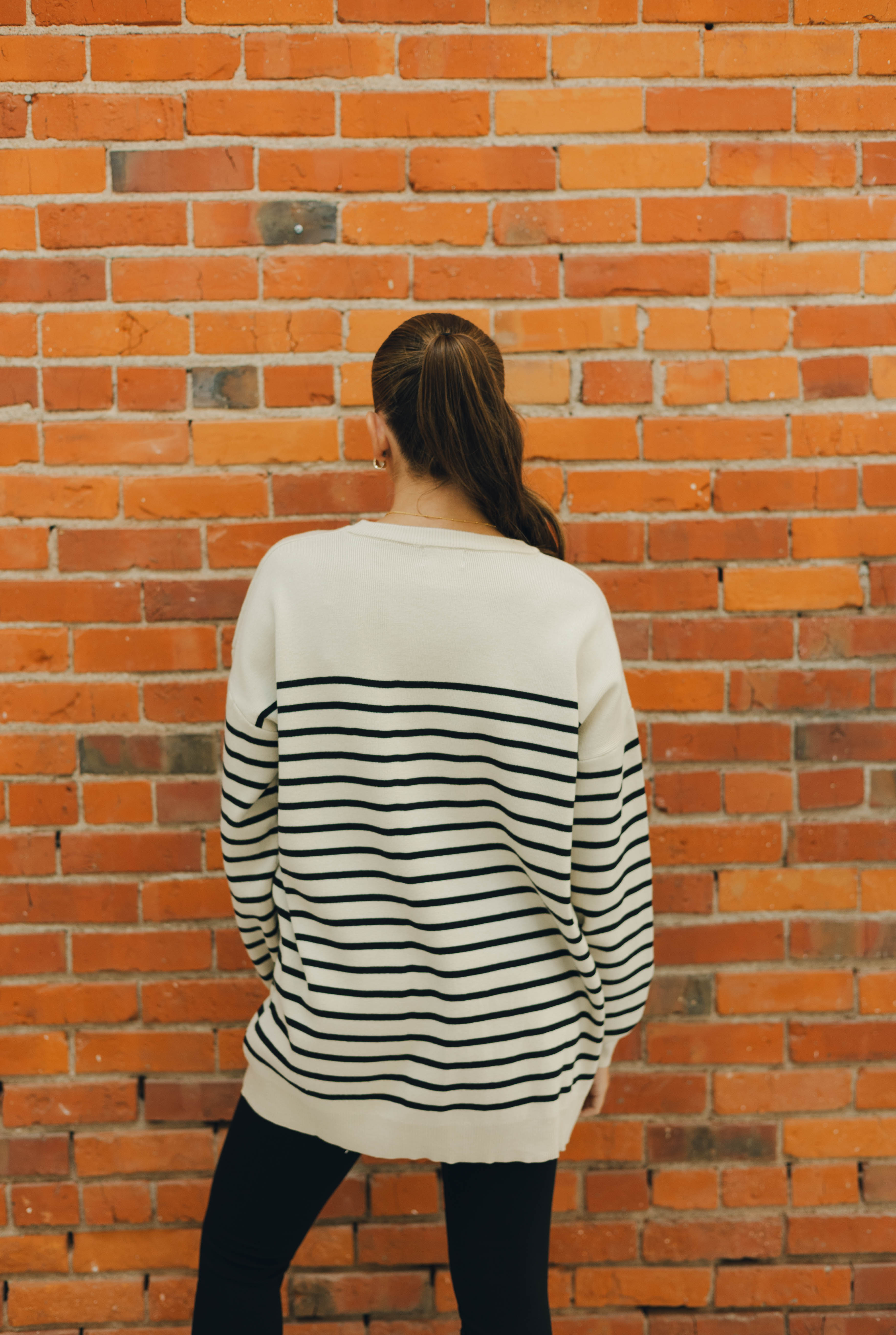 Model Stripe Tunic Sweater