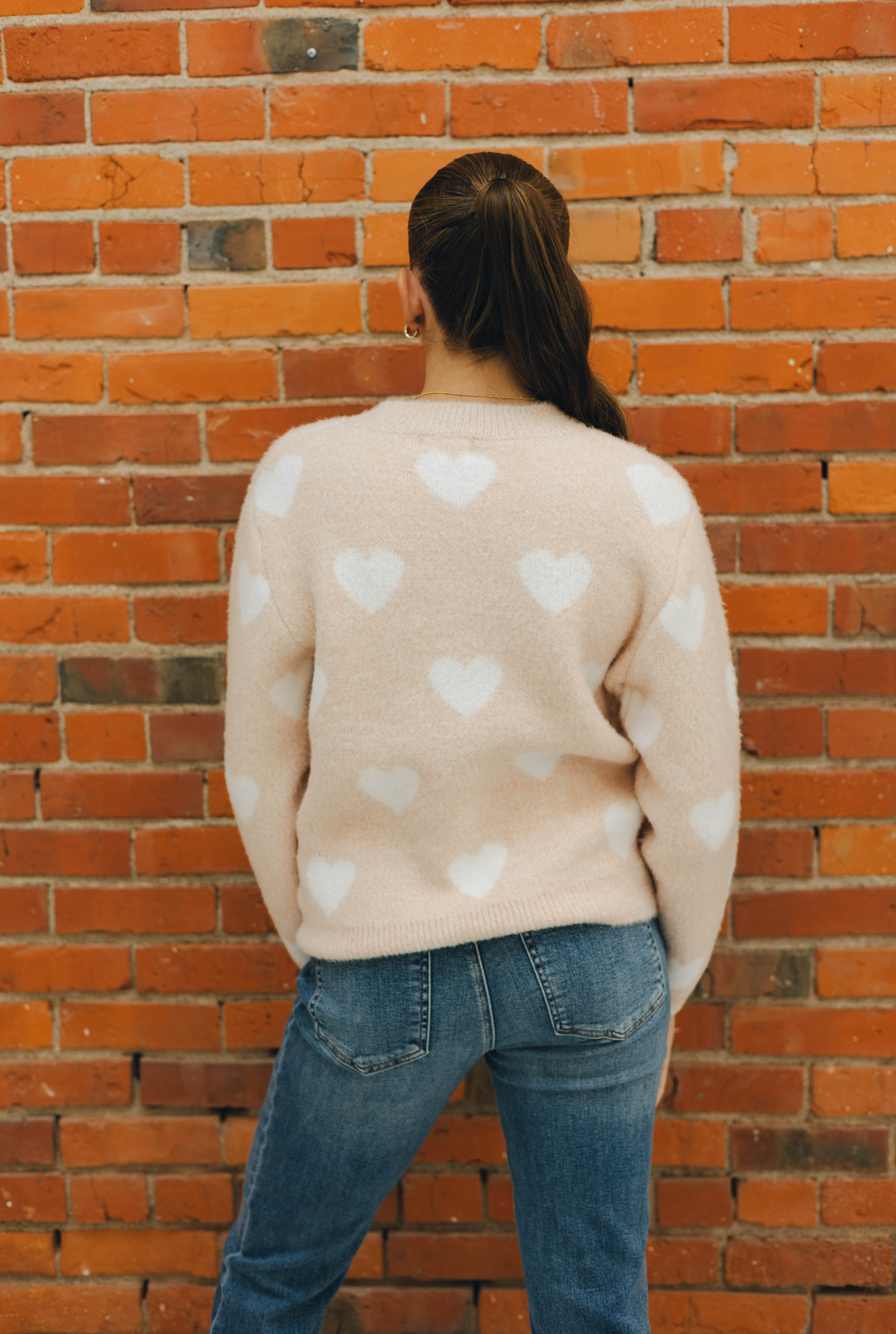 Molly Bracken Knitted Heart Sweater