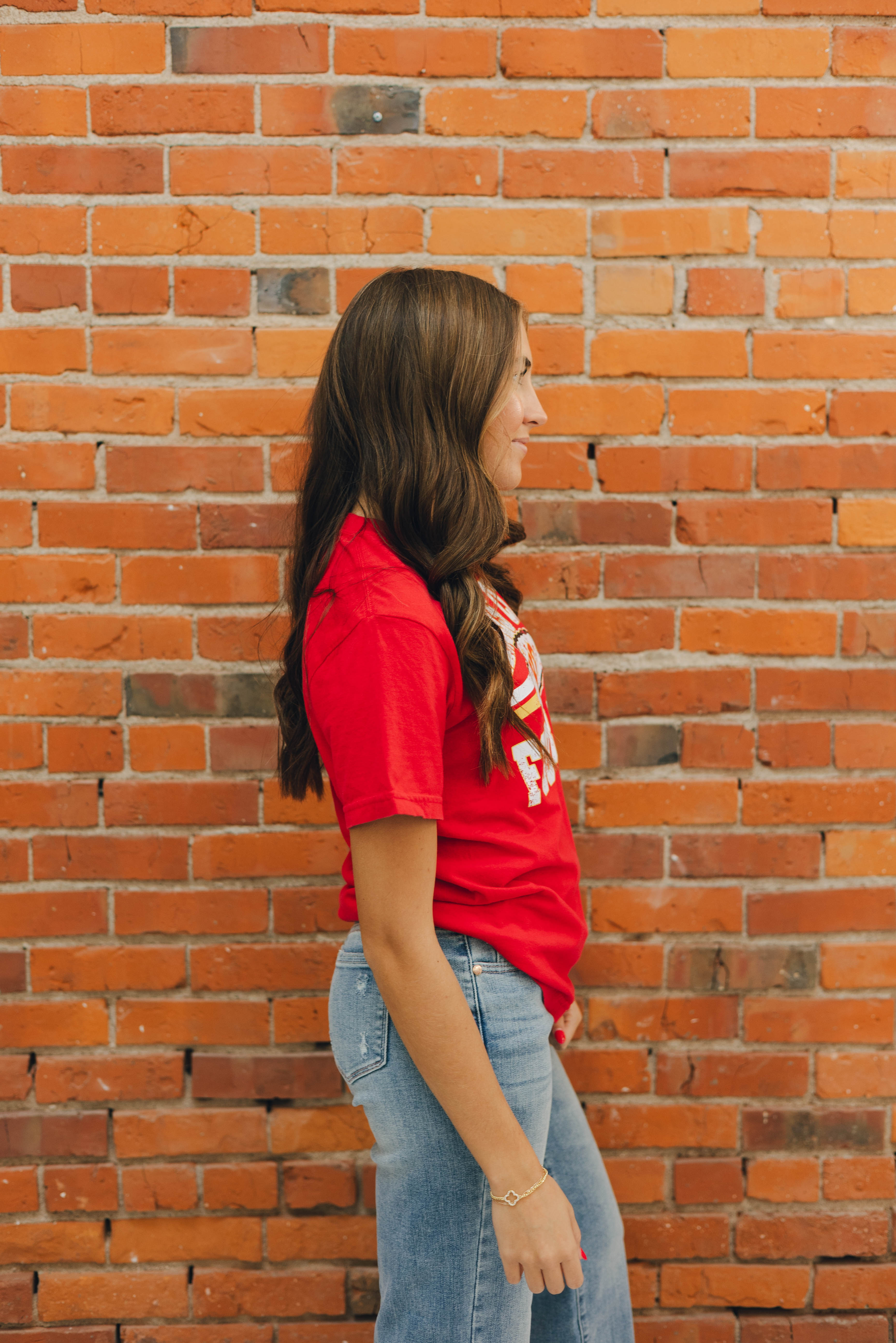 Distressed Kansas City Football Tee