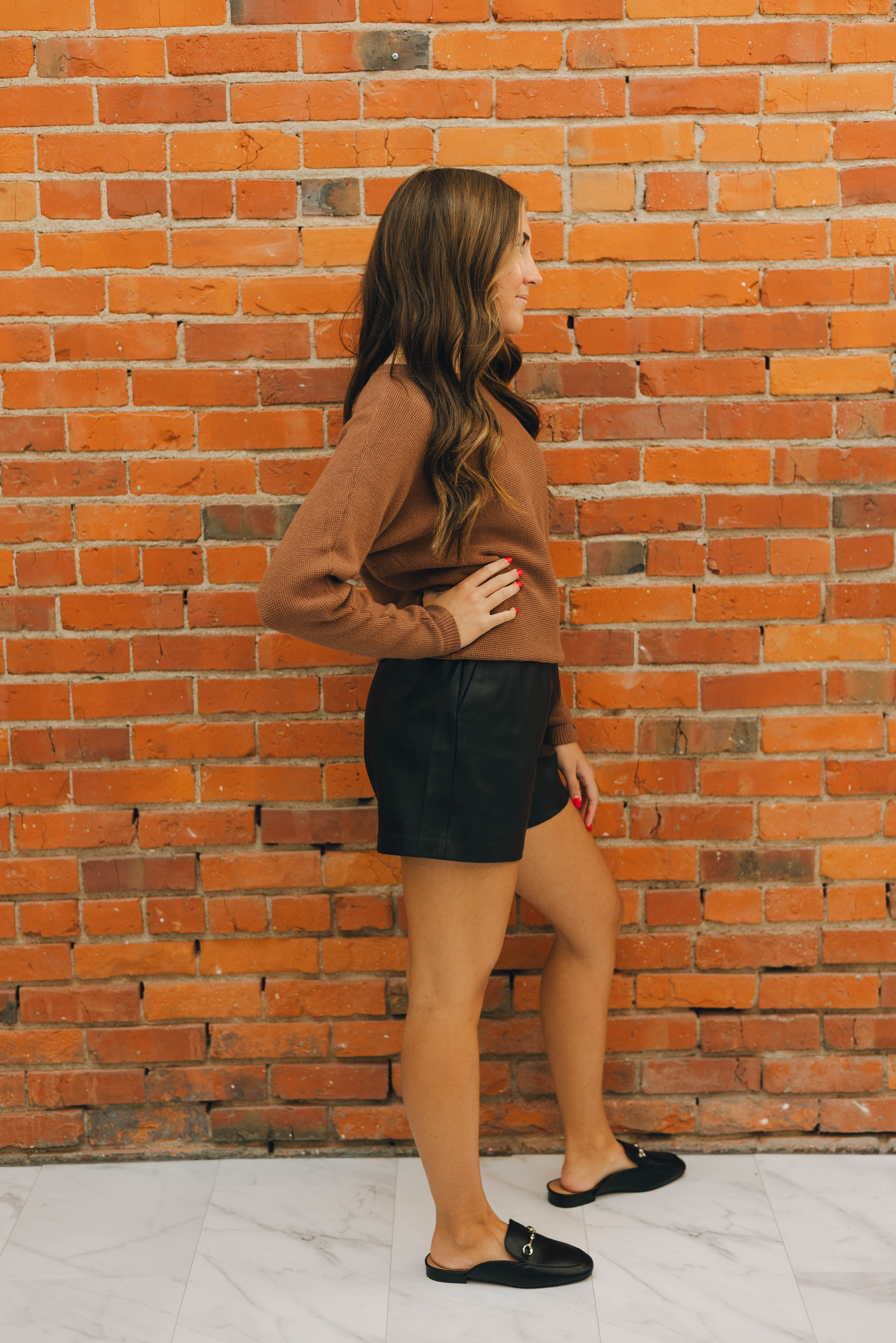 Z Supply Tia Faux Leather Shorts