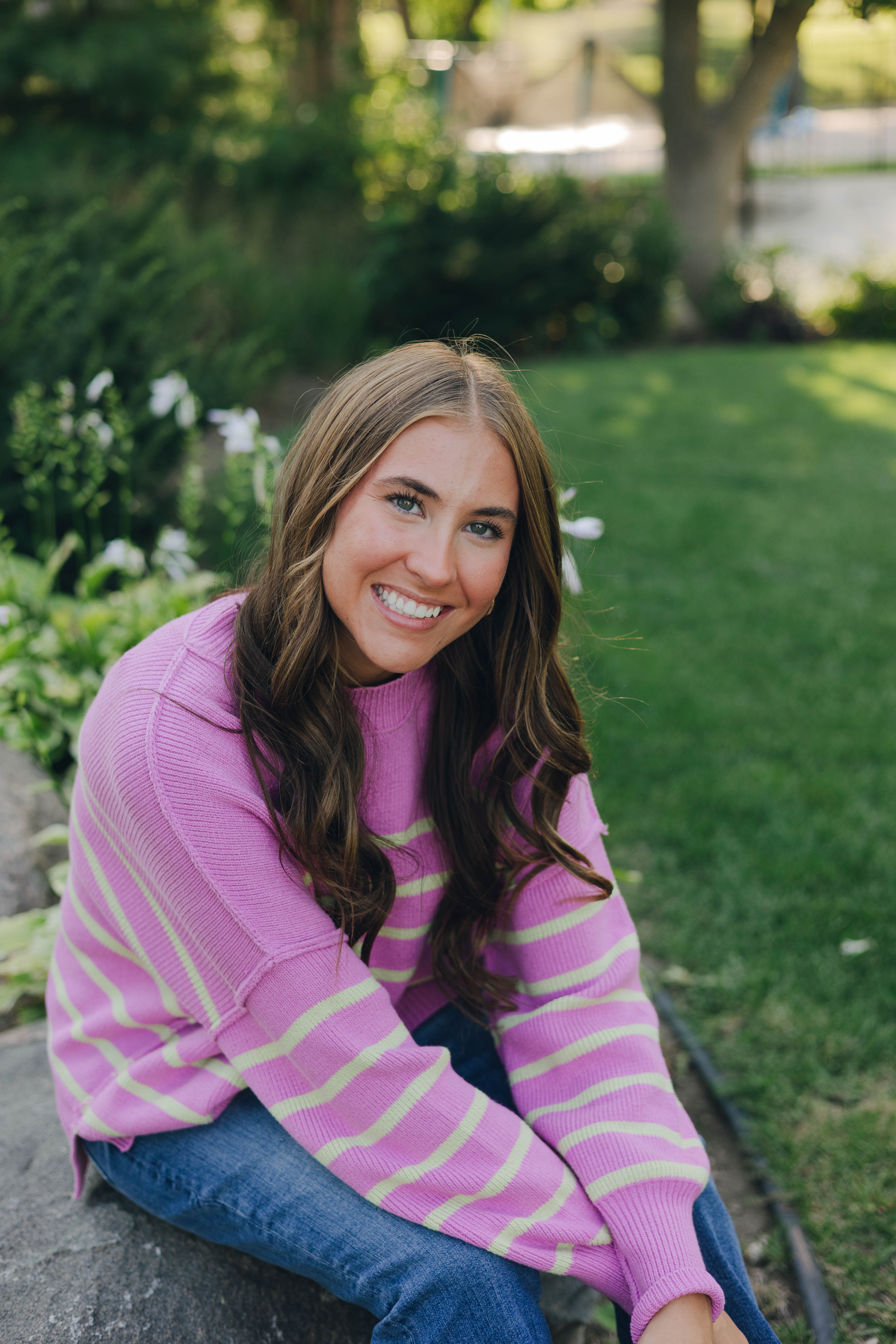 Lilac & Lime Striped Sweater