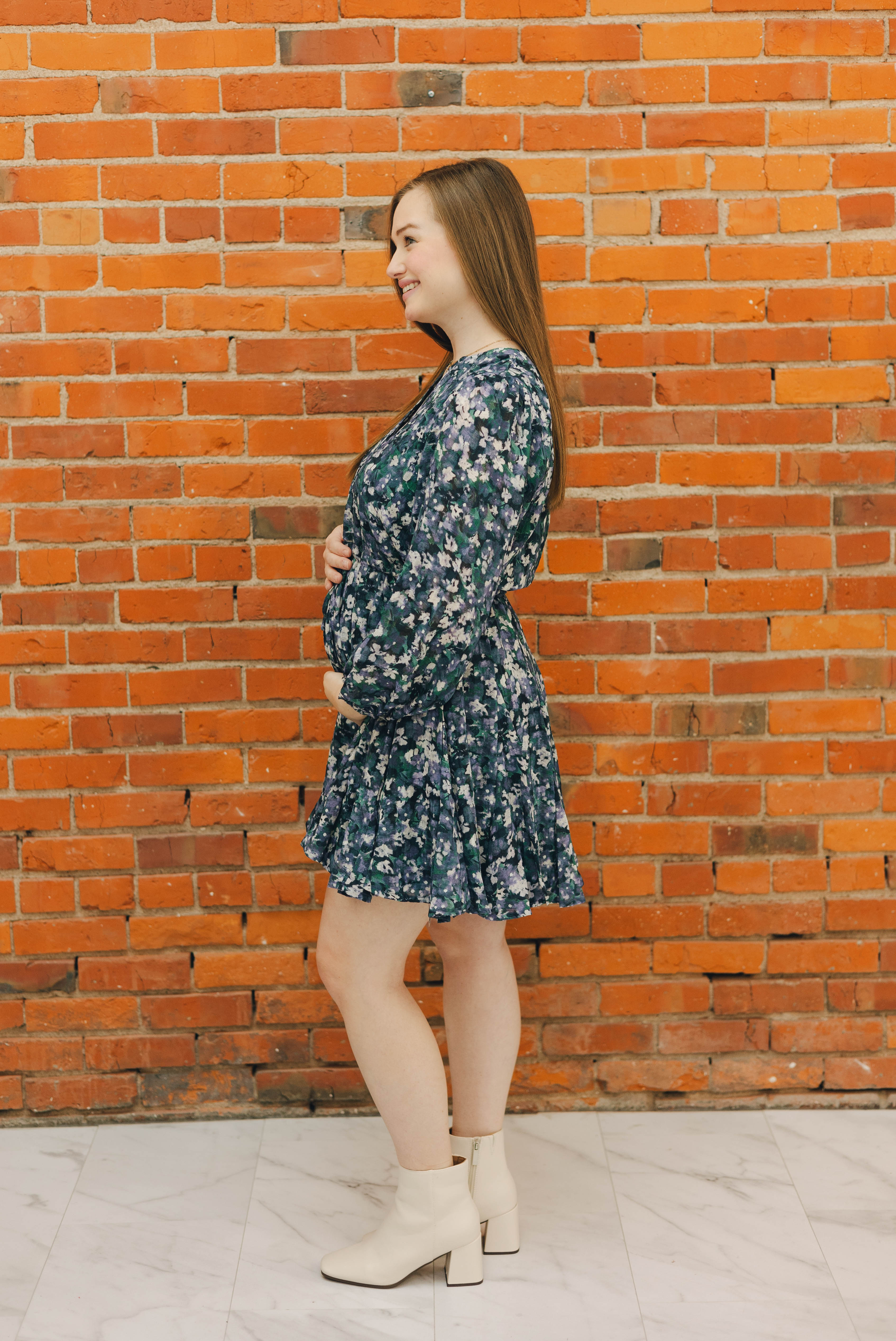 Long Sleeve Printed Dress