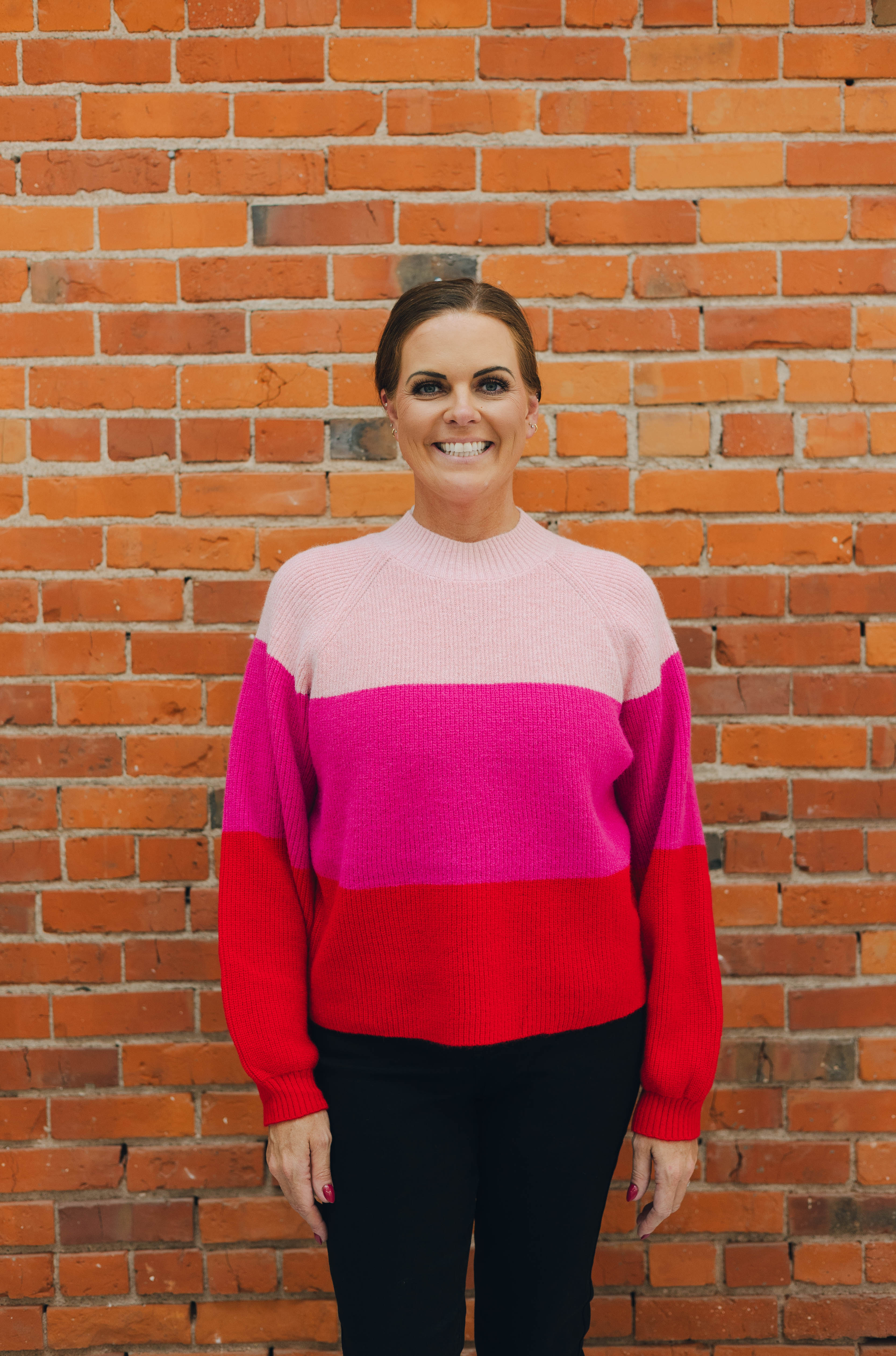 Color Block Long Sleeve Sweater