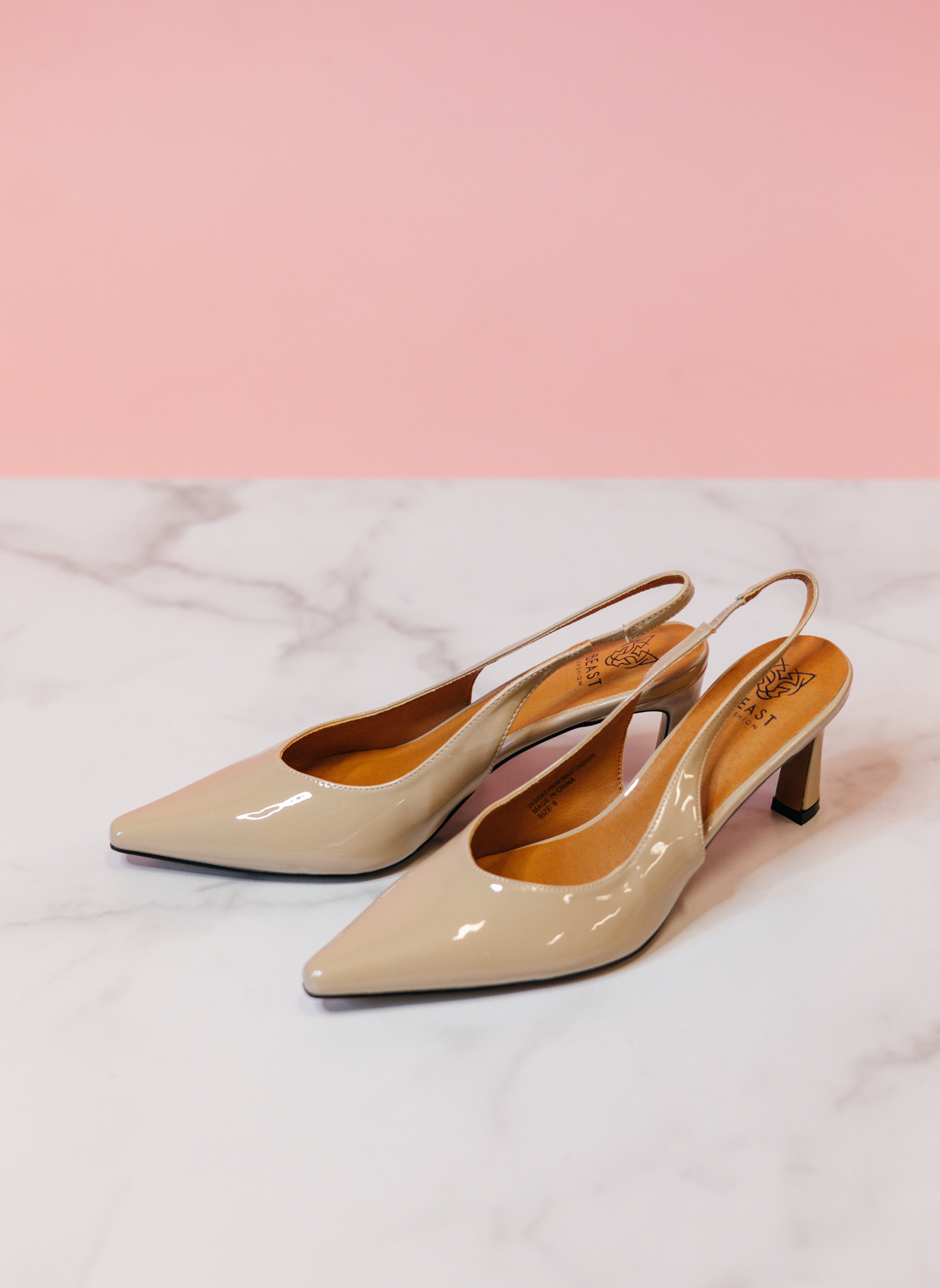 Trinee Slingback Pumps - Nude