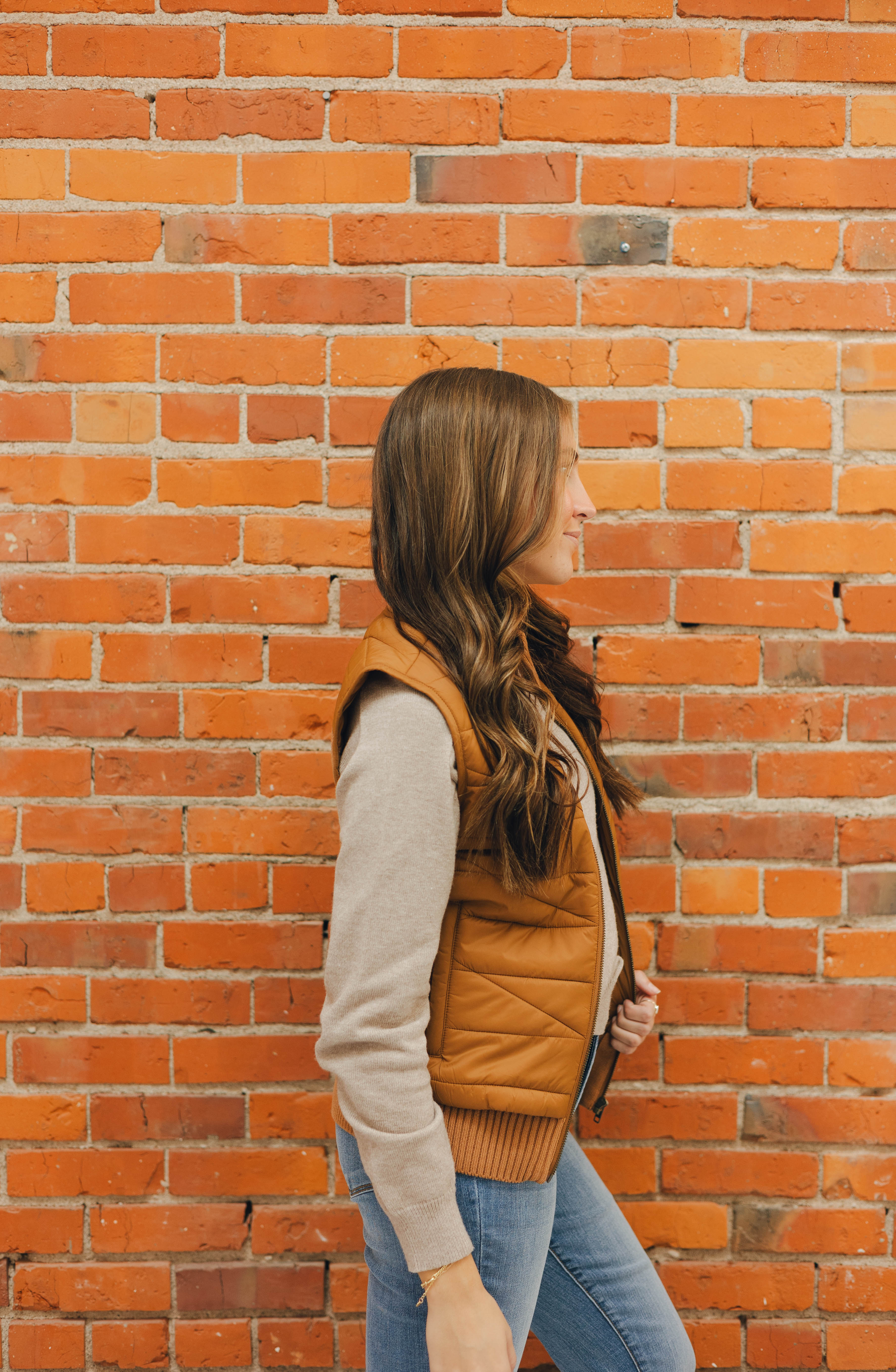 Liverpool Sleeveless Quilted Vest -  Tumeric