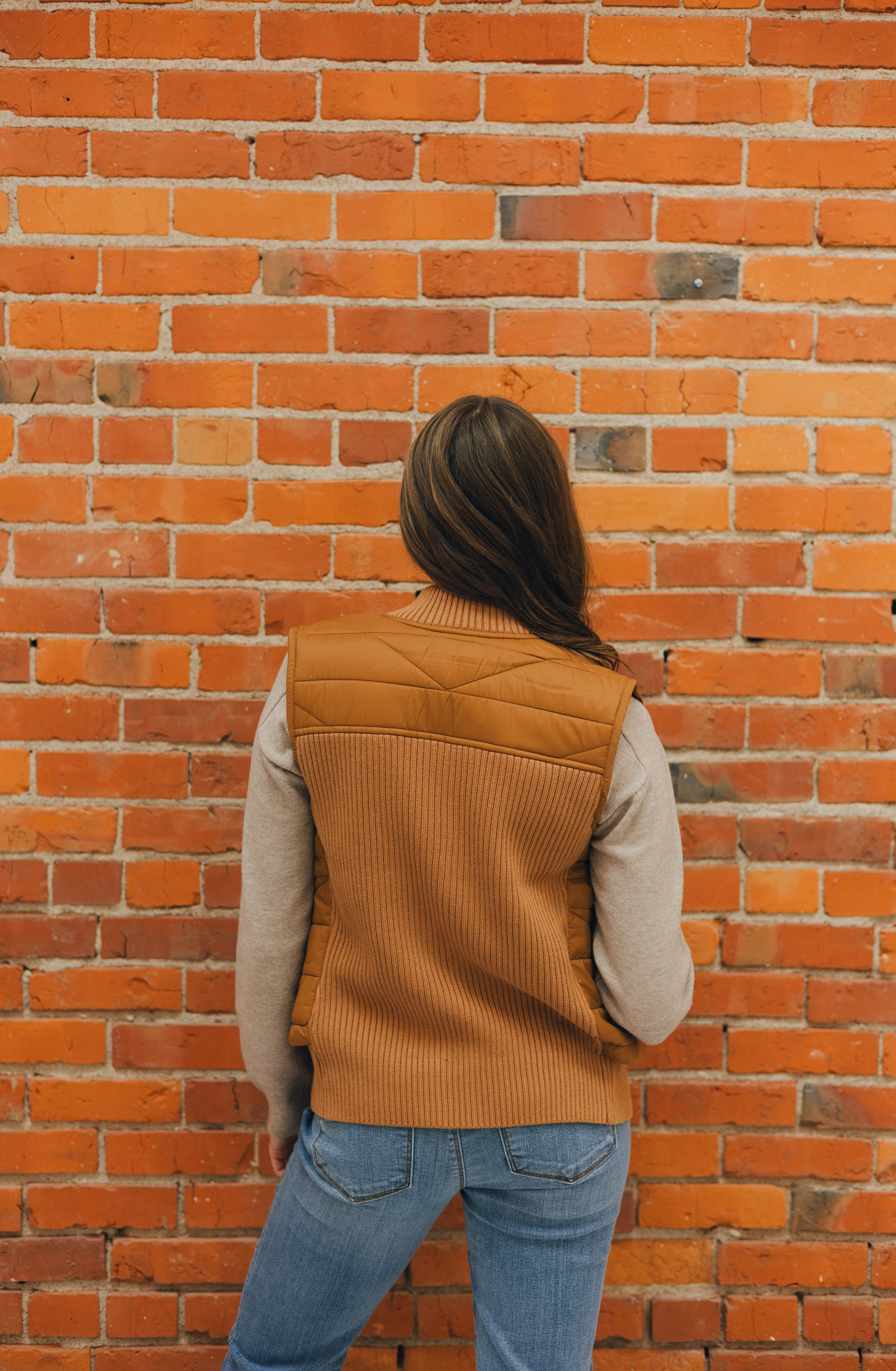 Liverpool Sleeveless Quilted Vest -  Tumeric