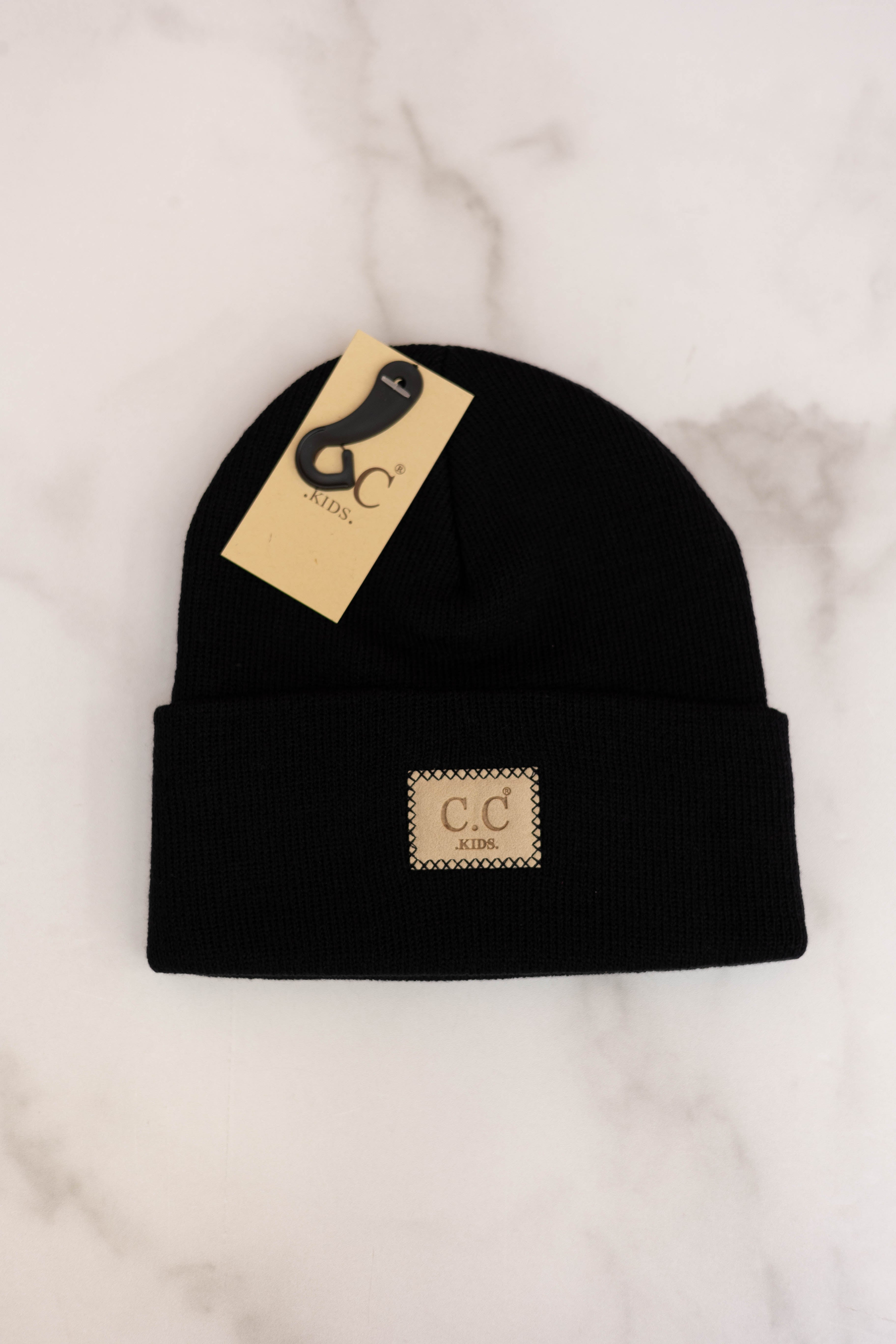 C.C Kids Classic Rib Patch Beanie