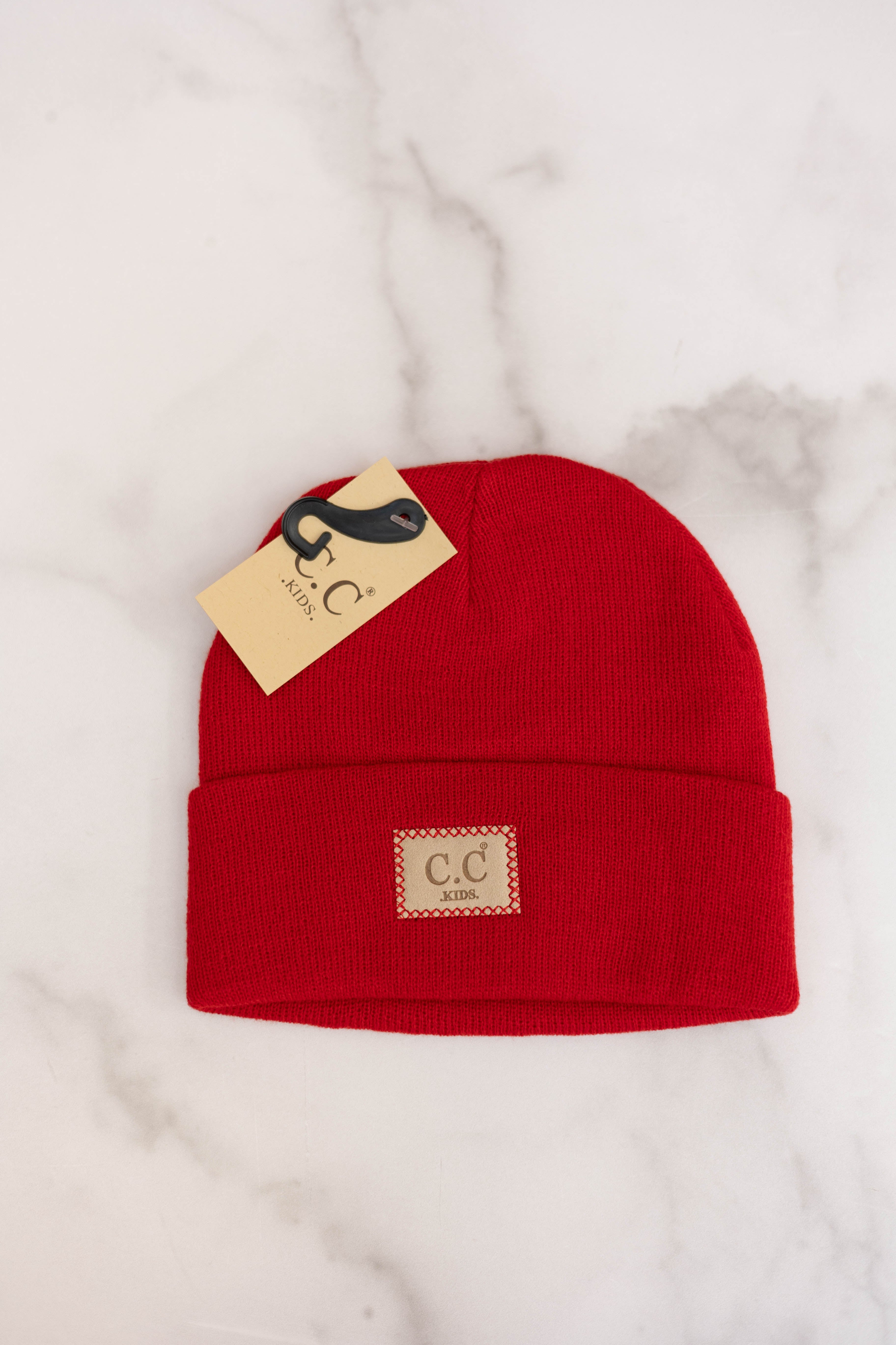 C.C Kids Classic Rib Patch Beanie