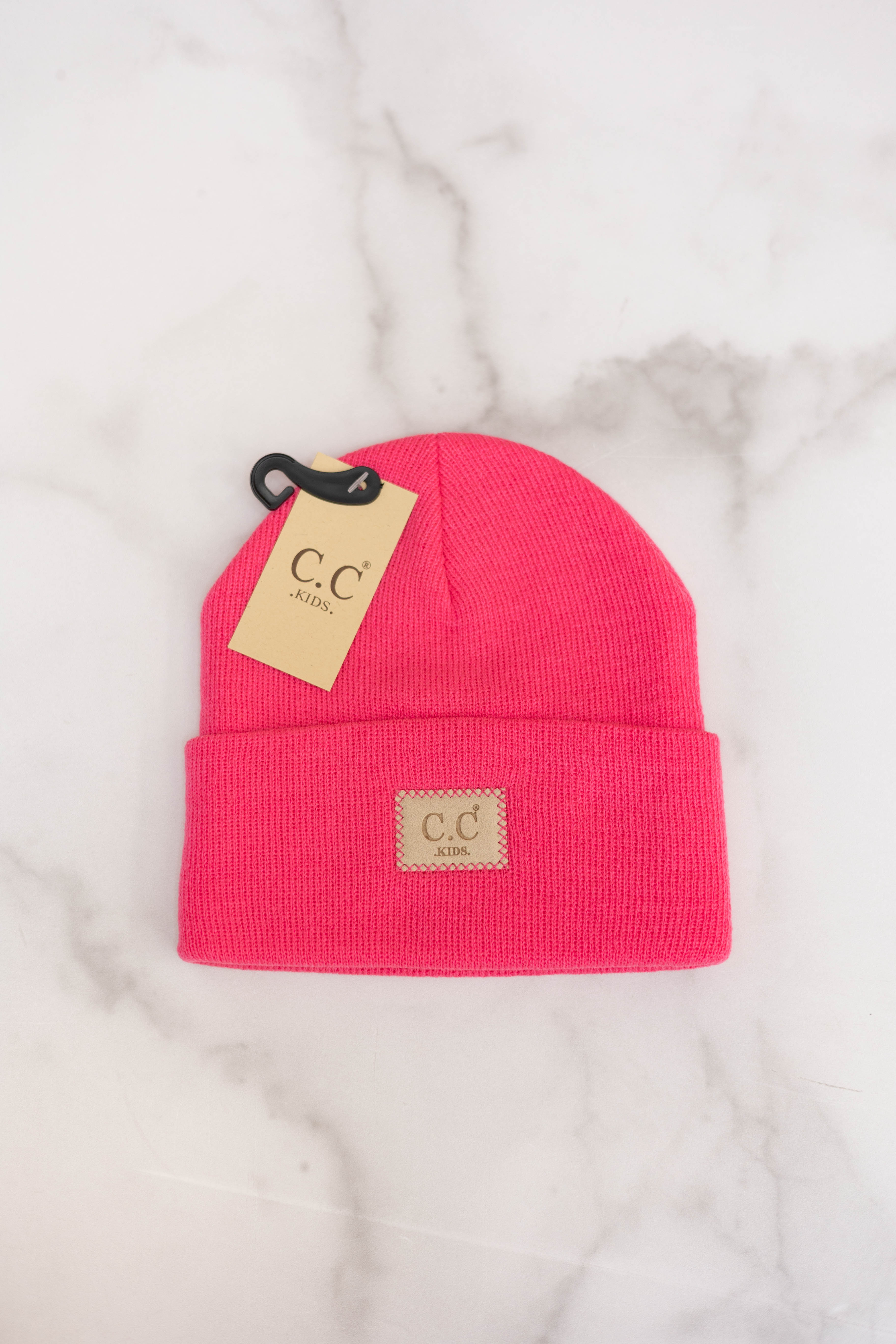 C.C Kids Classic Rib Patch Beanie