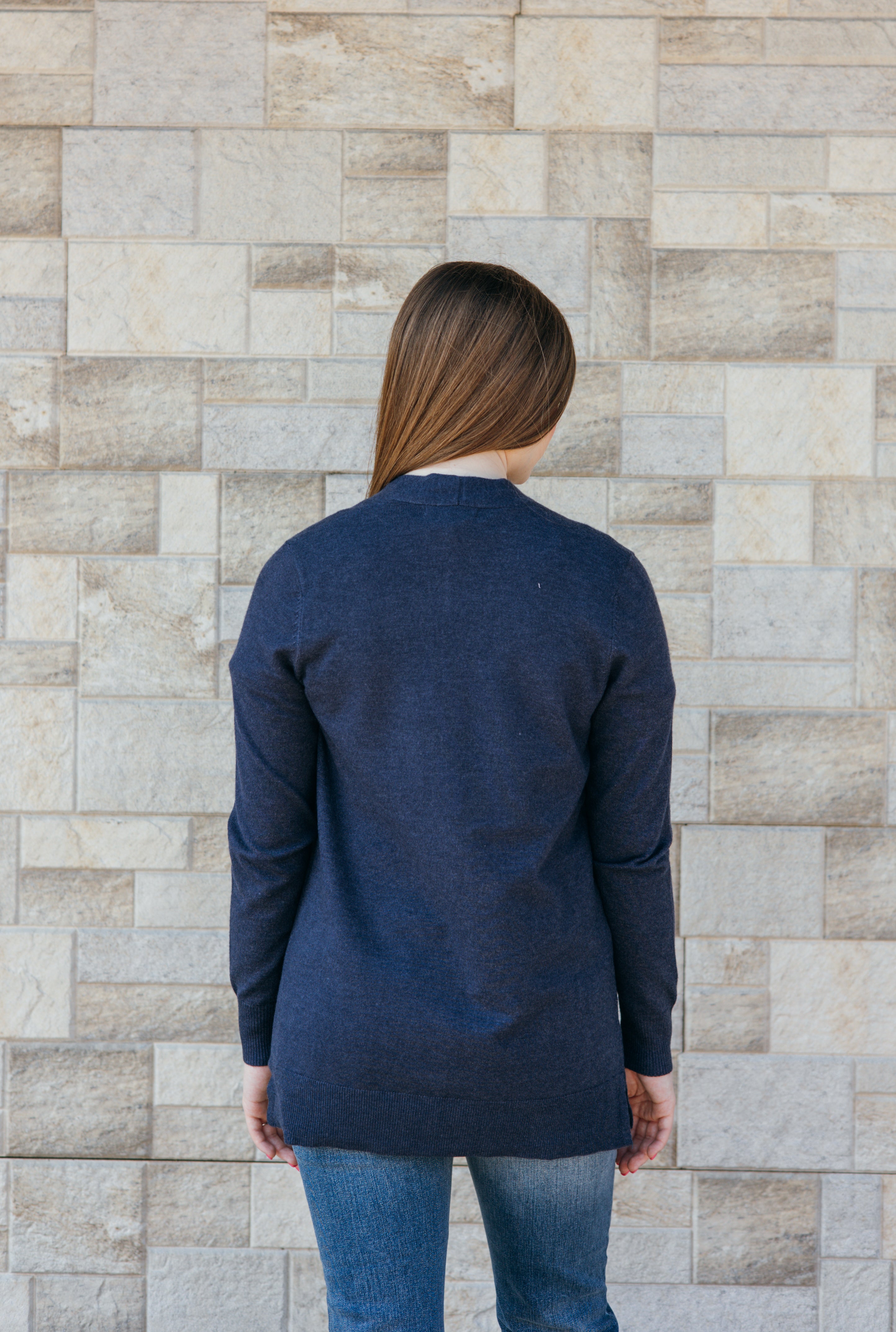 Open Front Everyday Cardigan - Navy