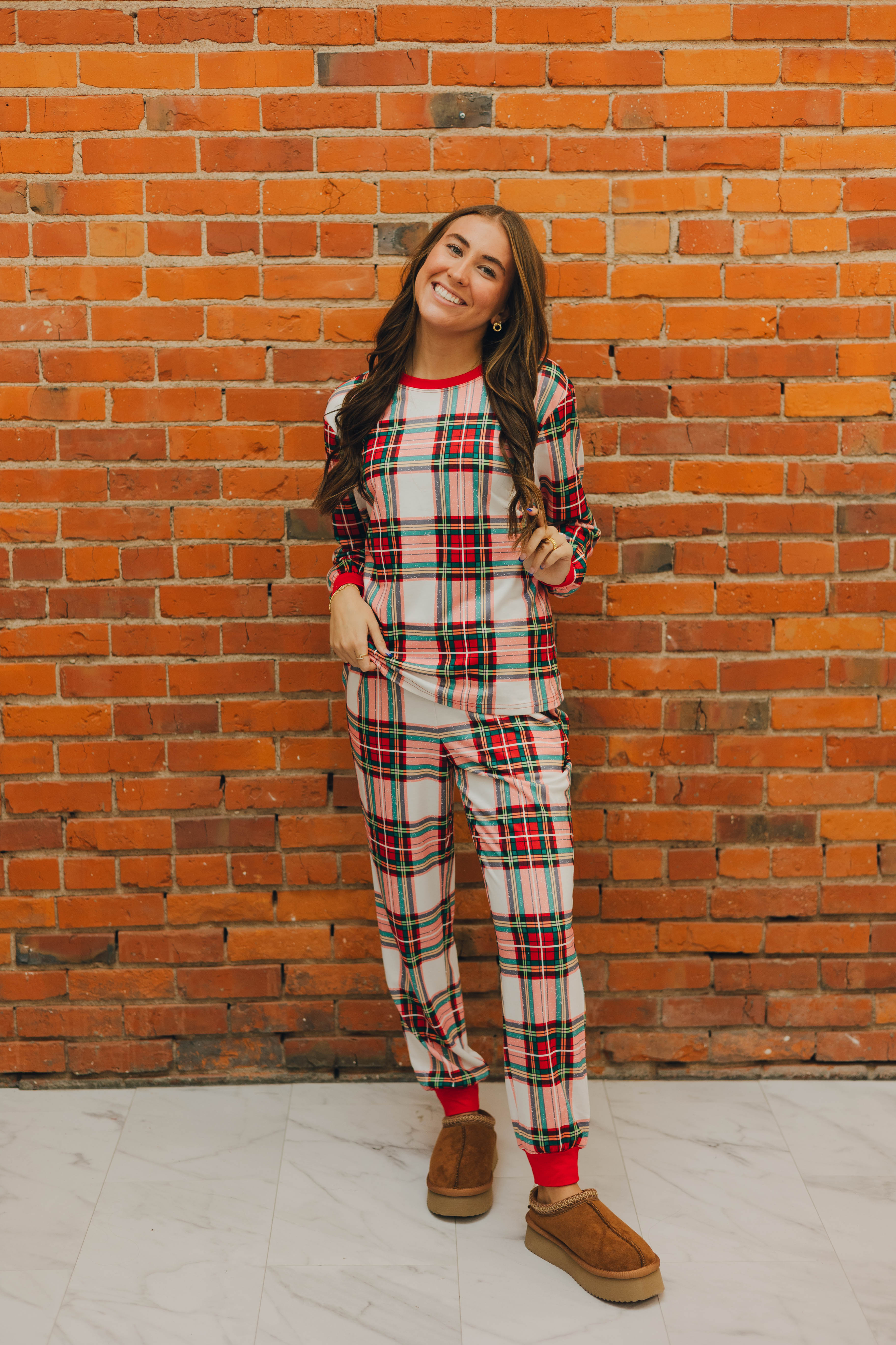 Lucy Plaid Christmas PJ Set