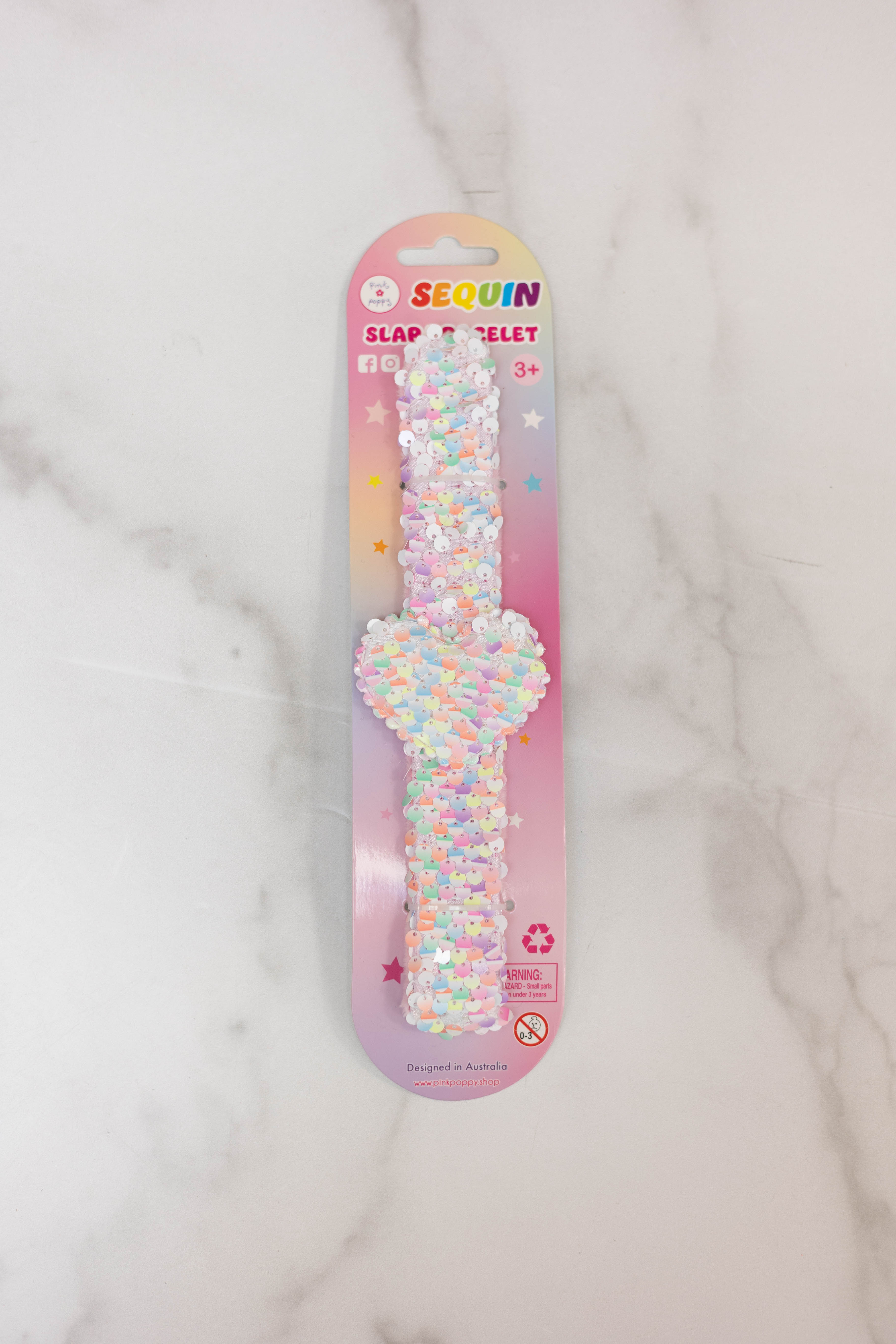 Heart Sequin Slap Bracelet