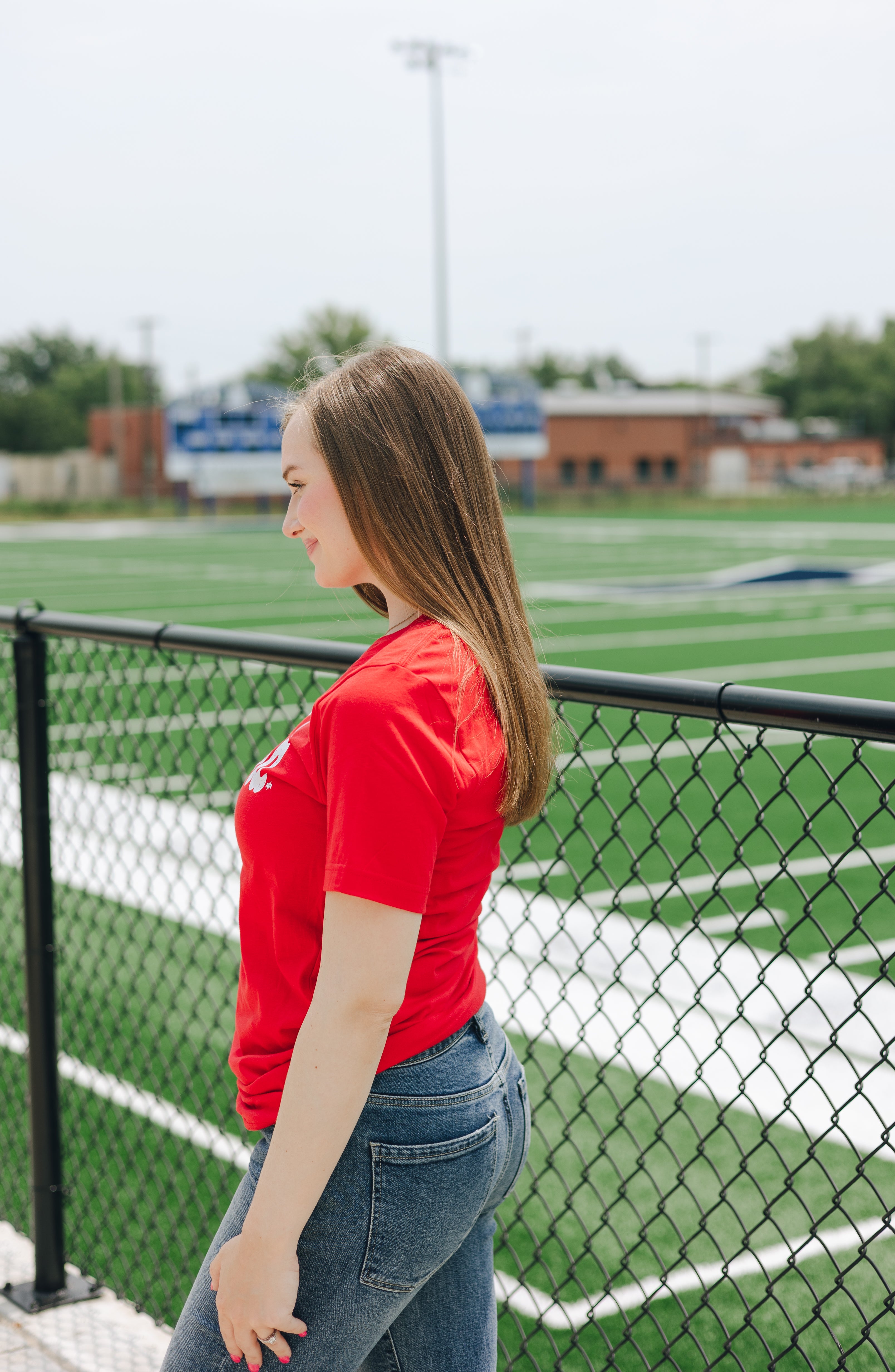 Nebraska Script Tee - Red