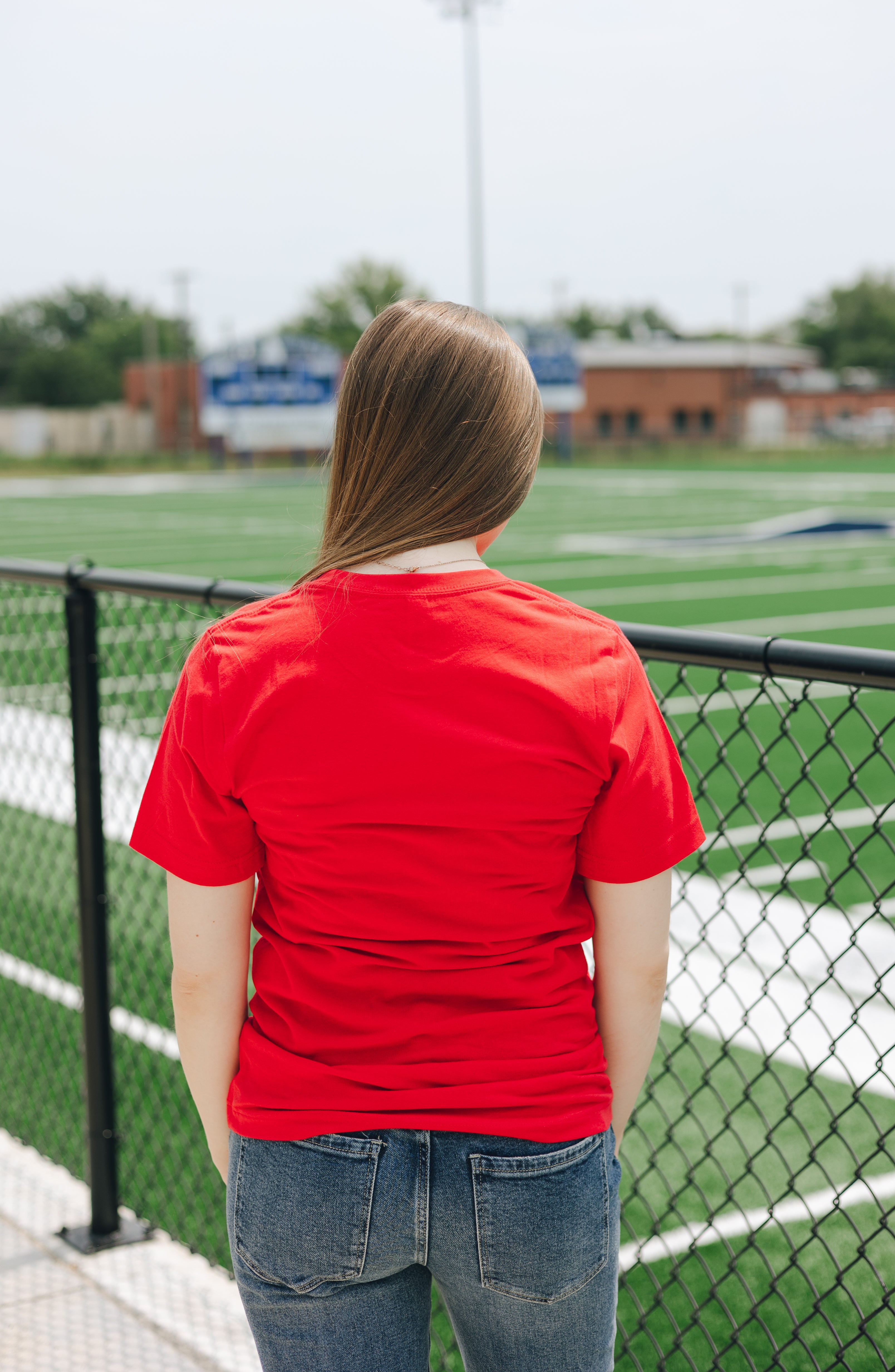 Nebraska Script Tee - Red