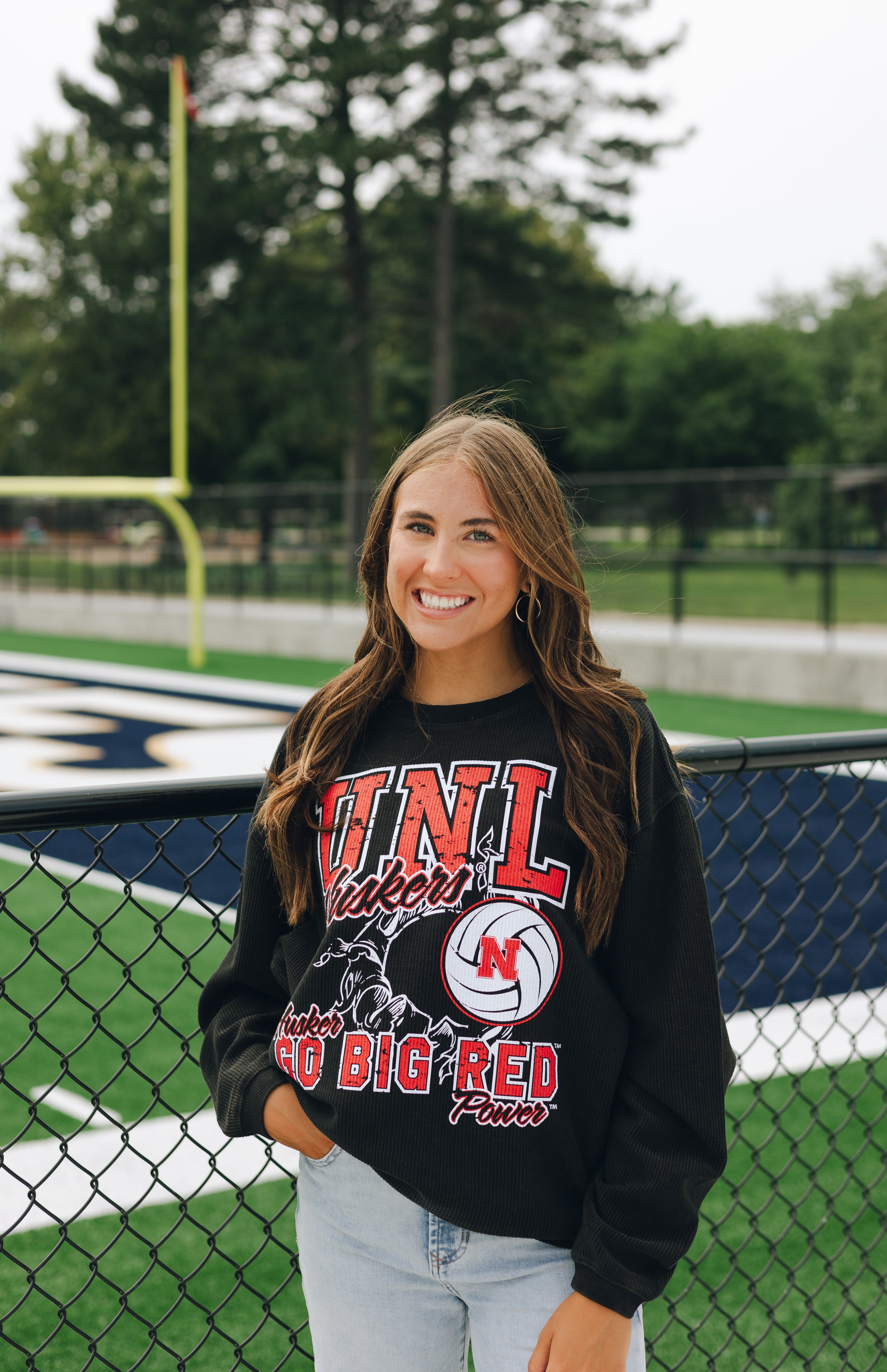 Nebraska V-Ball Corded Crewneck