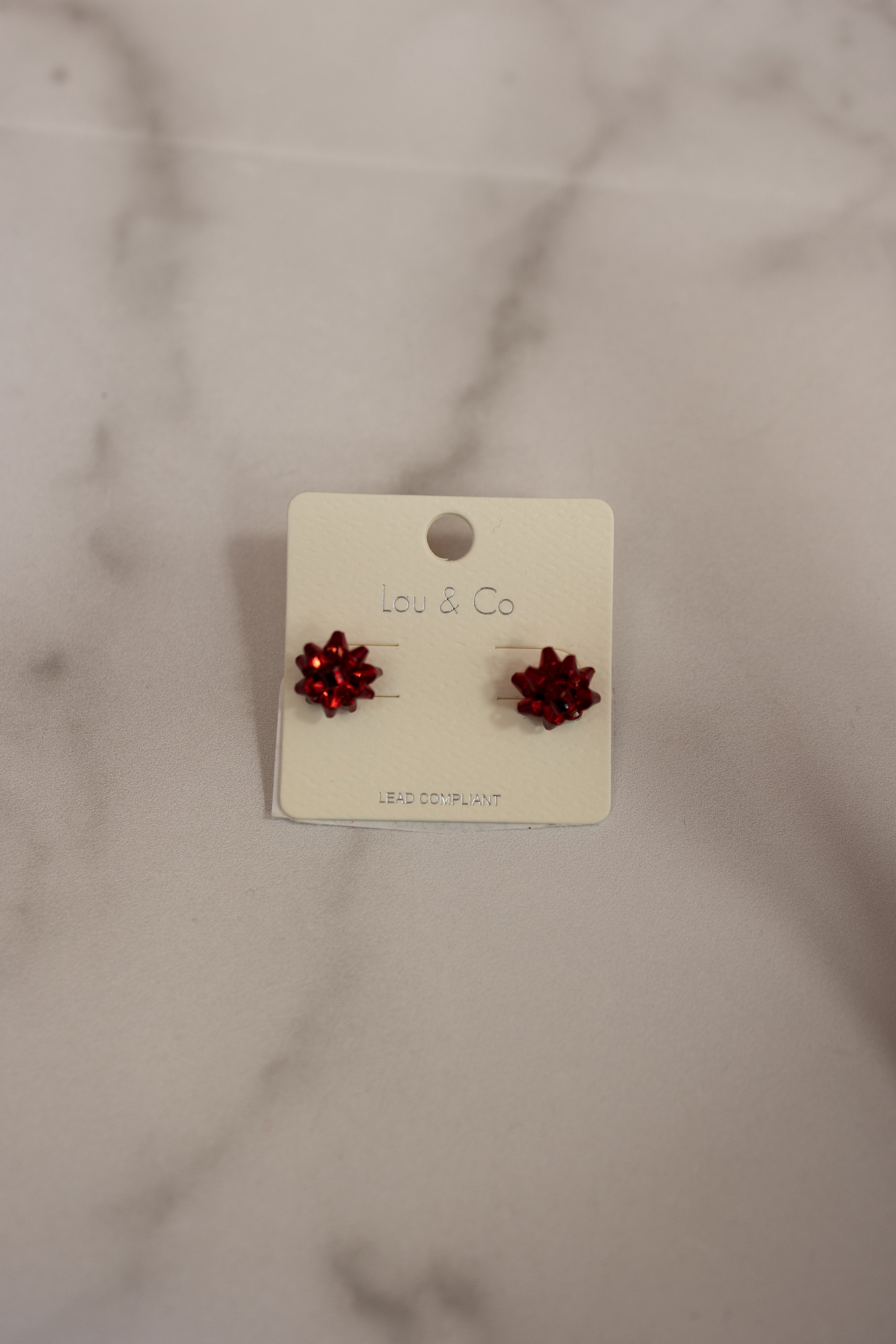 Christmas Bow Stud Earrings