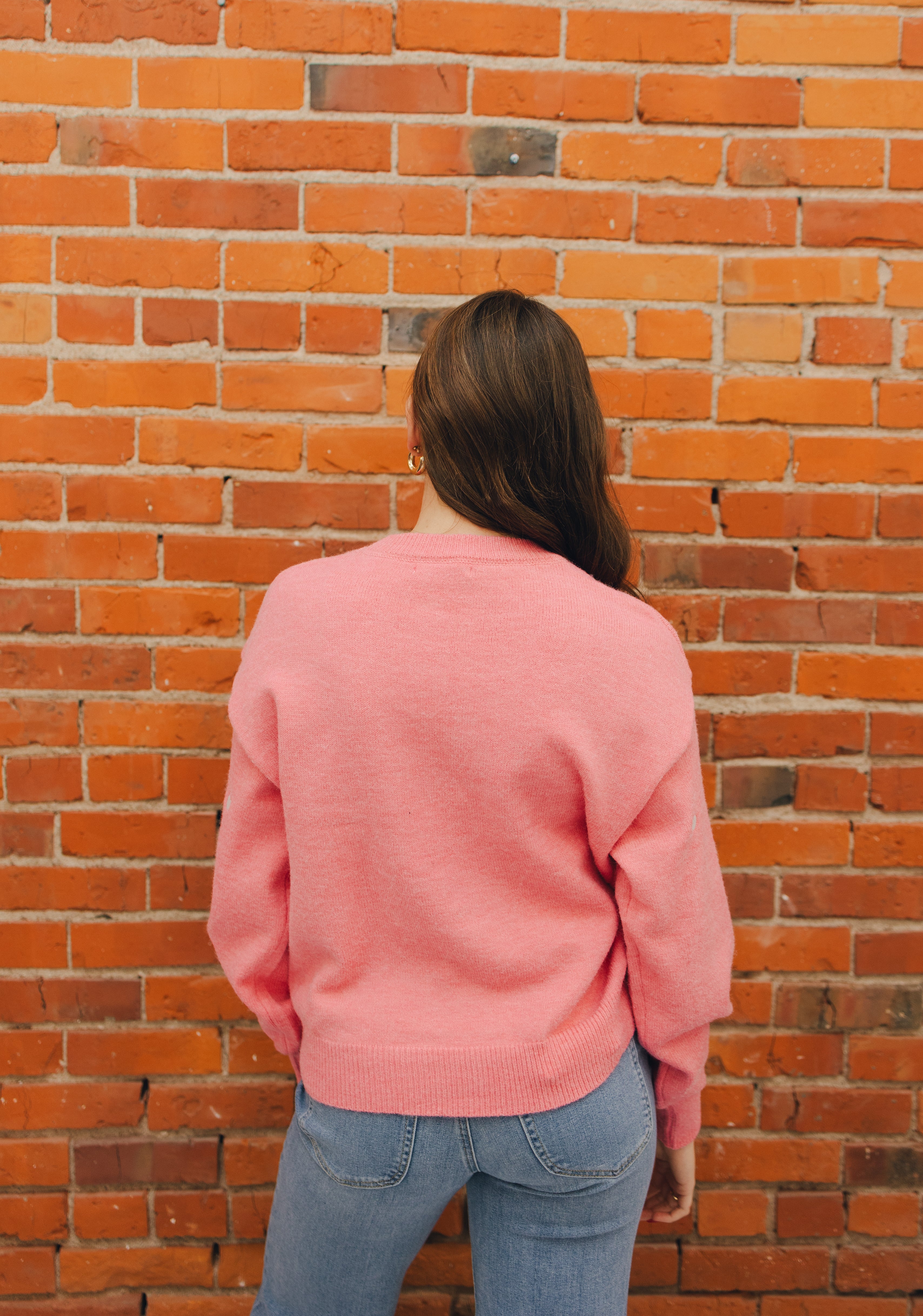 Heart Embroidered Sweater