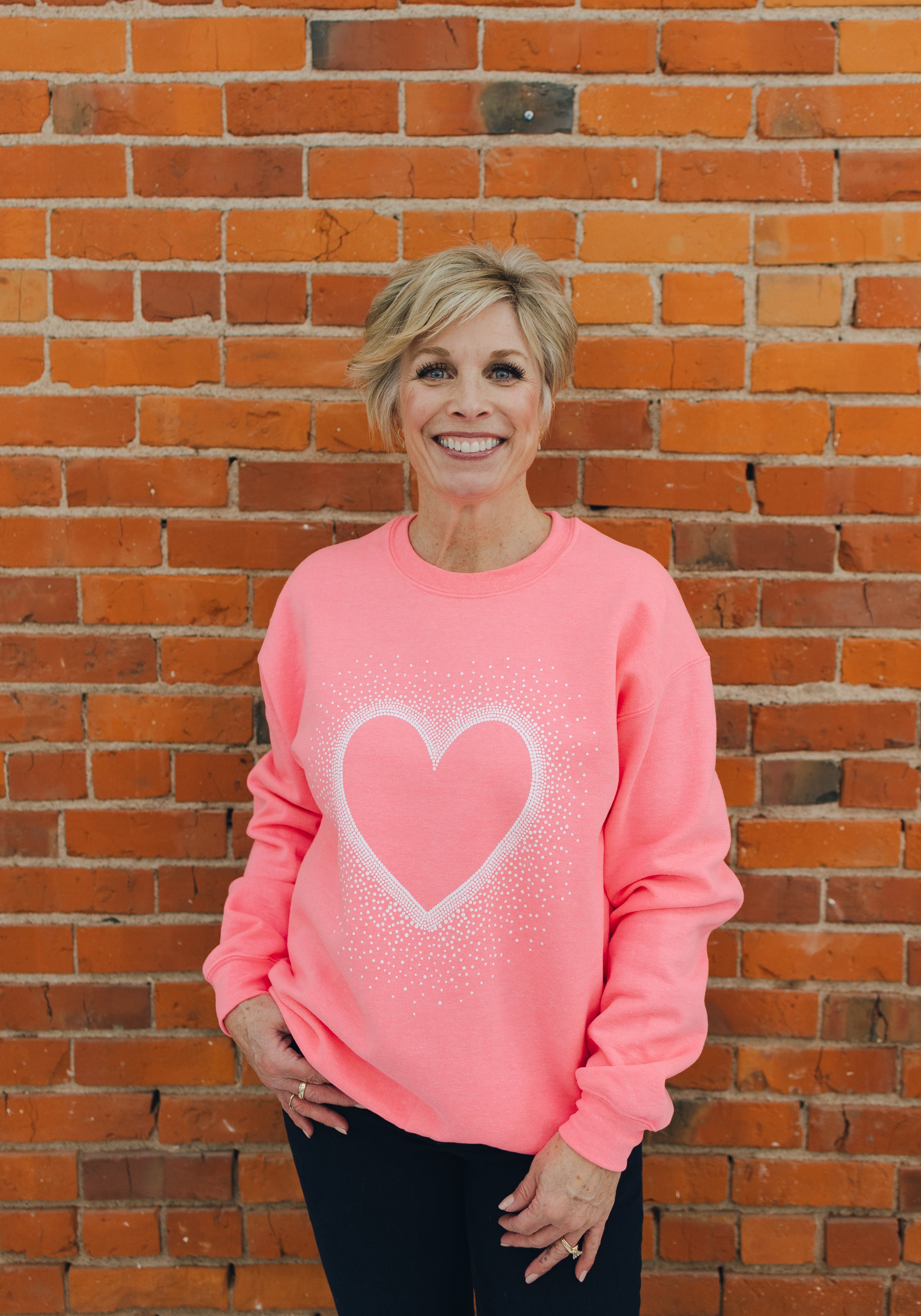 Valentine's Day Heart Dot Sweatshirt