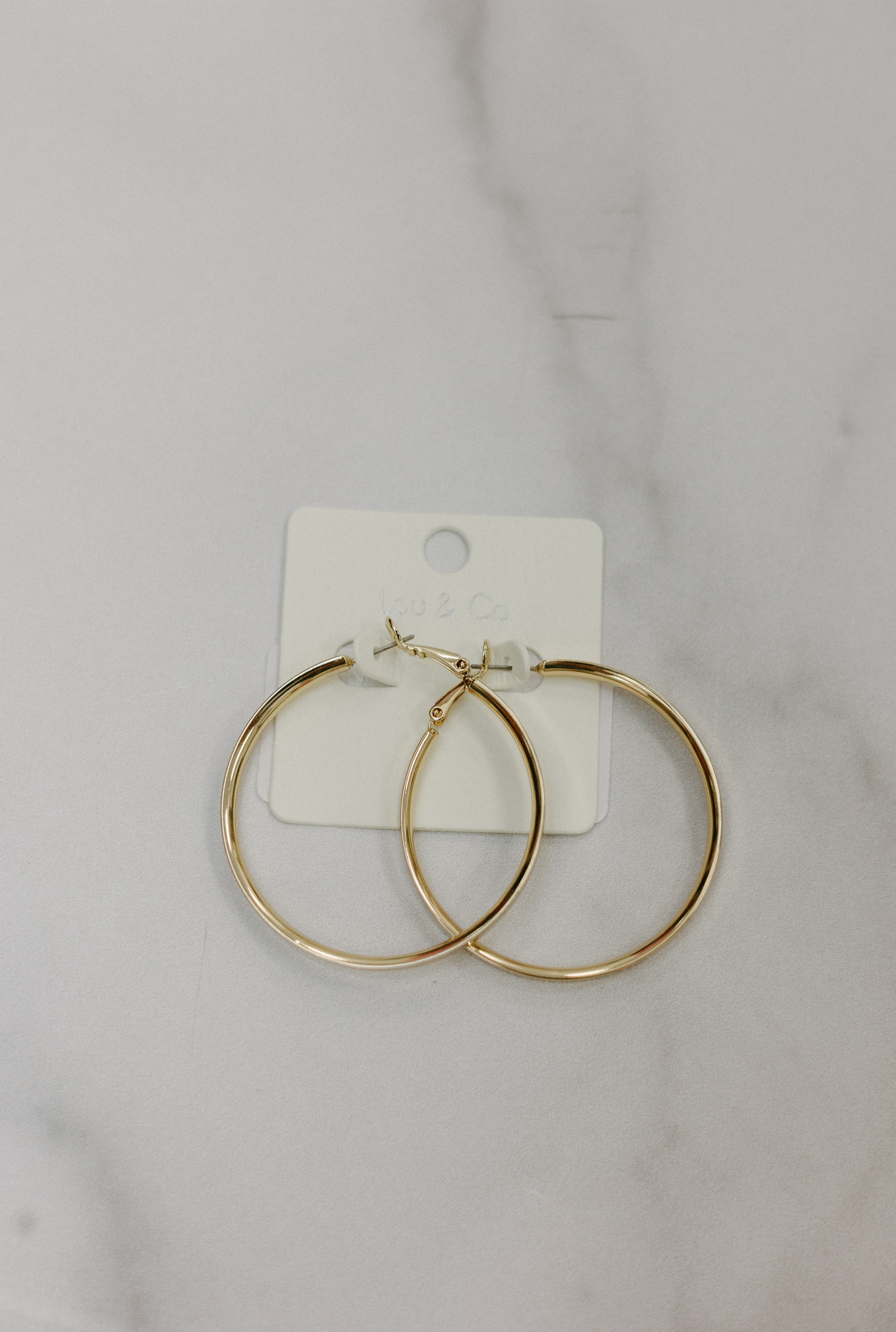 Flat Metal Hoop Earrings