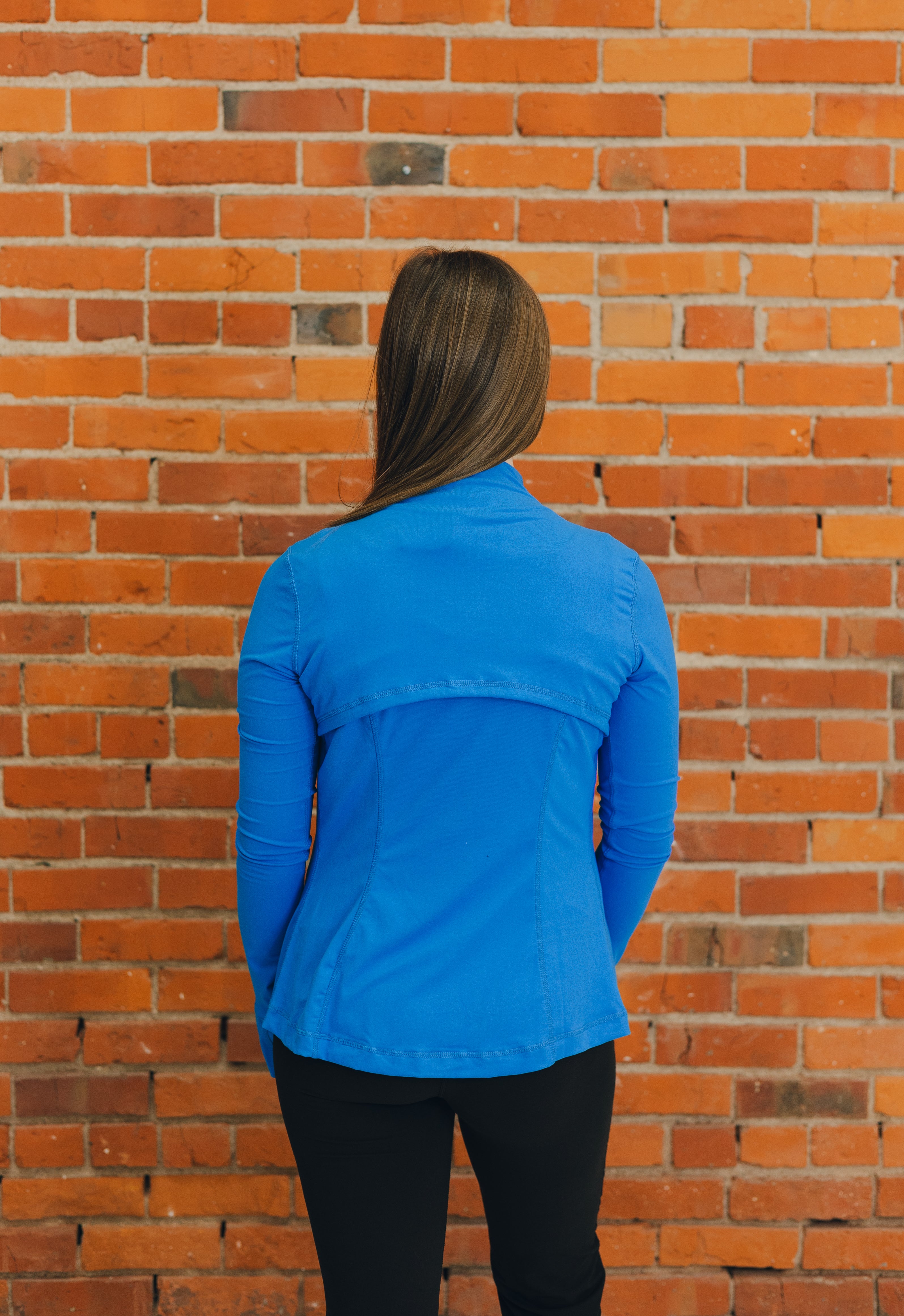 Yoga Fabric Zipper Jacket - Sonic Blue