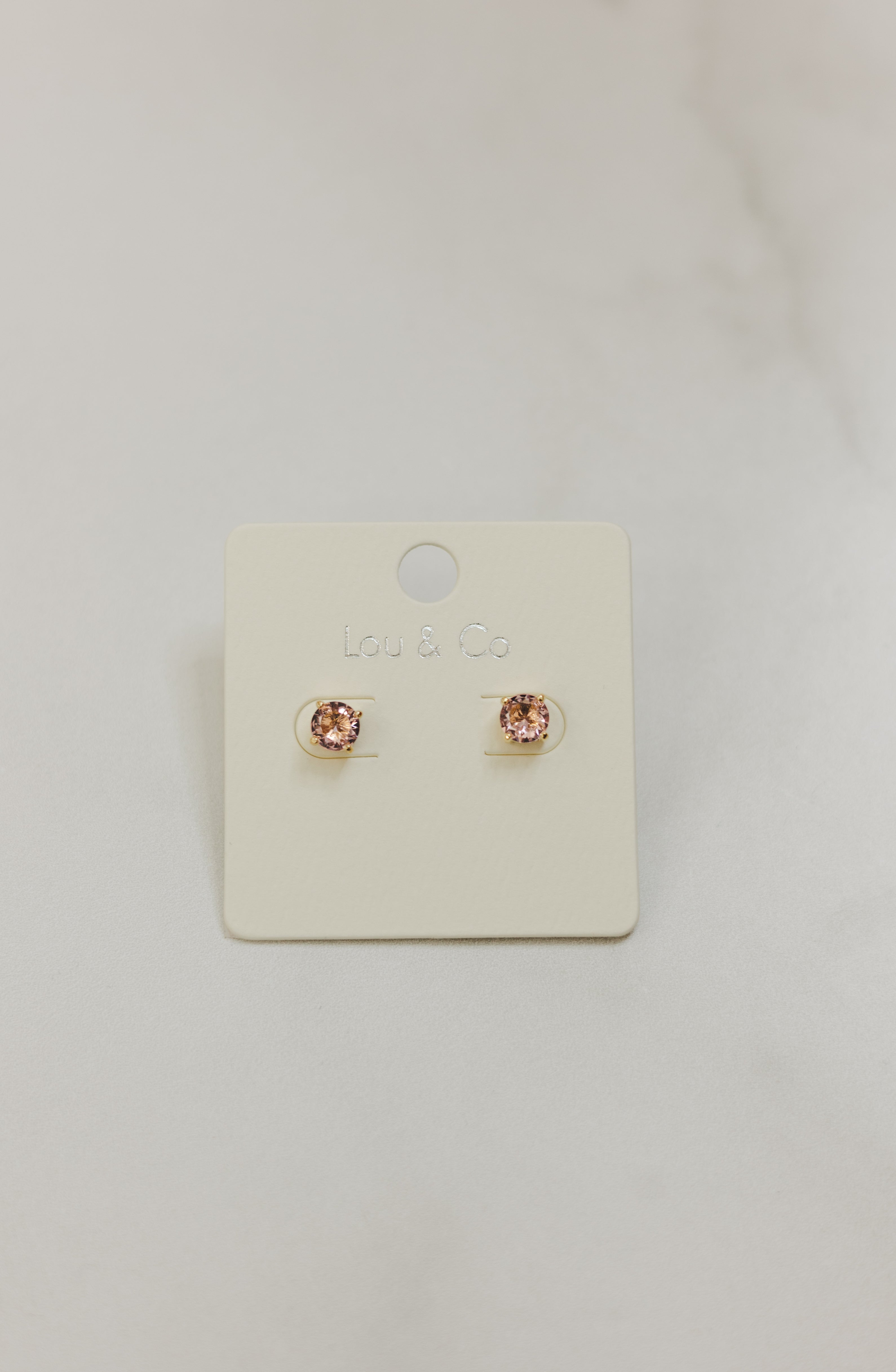 Stone Stud Earrings