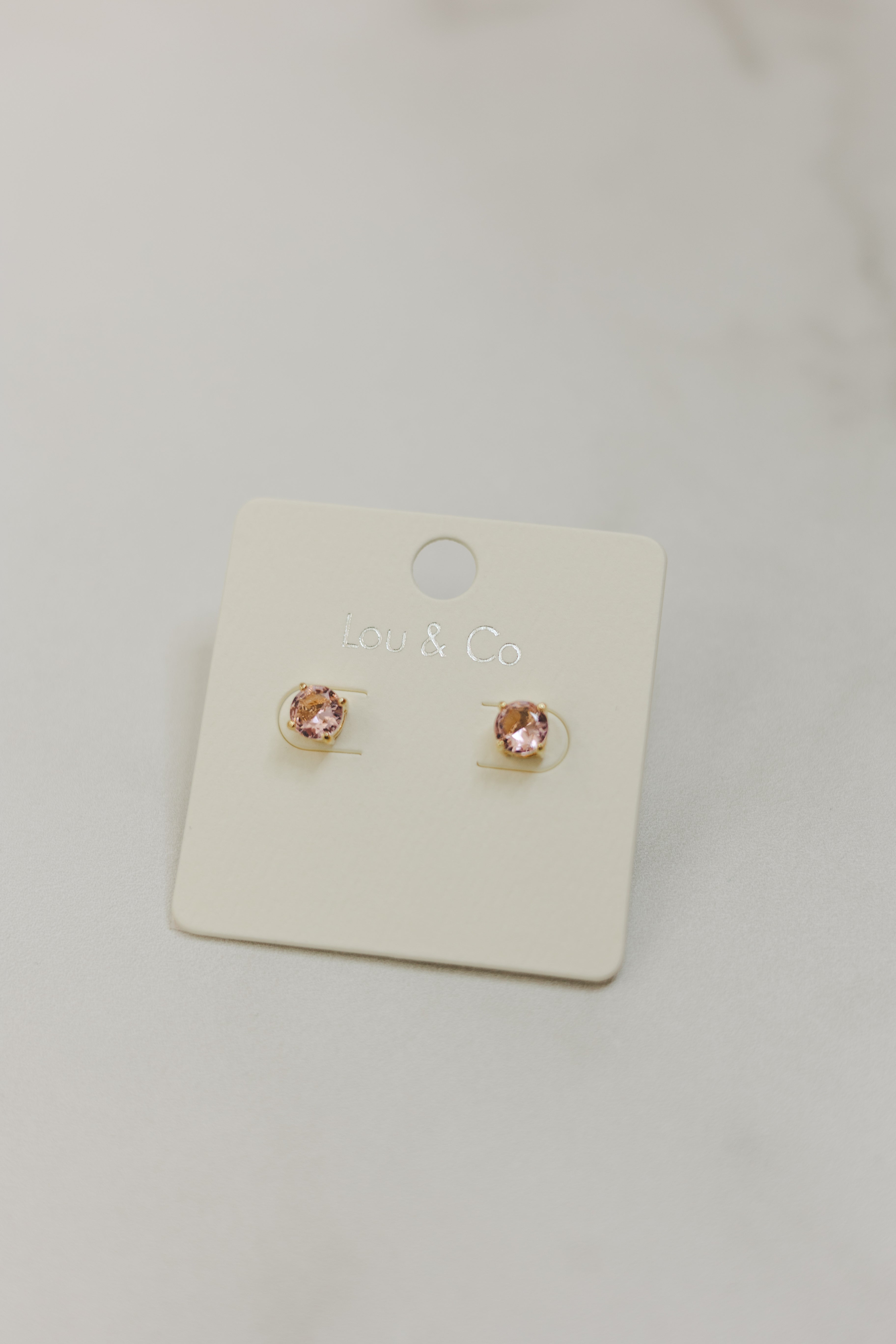 Stone Stud Earrings