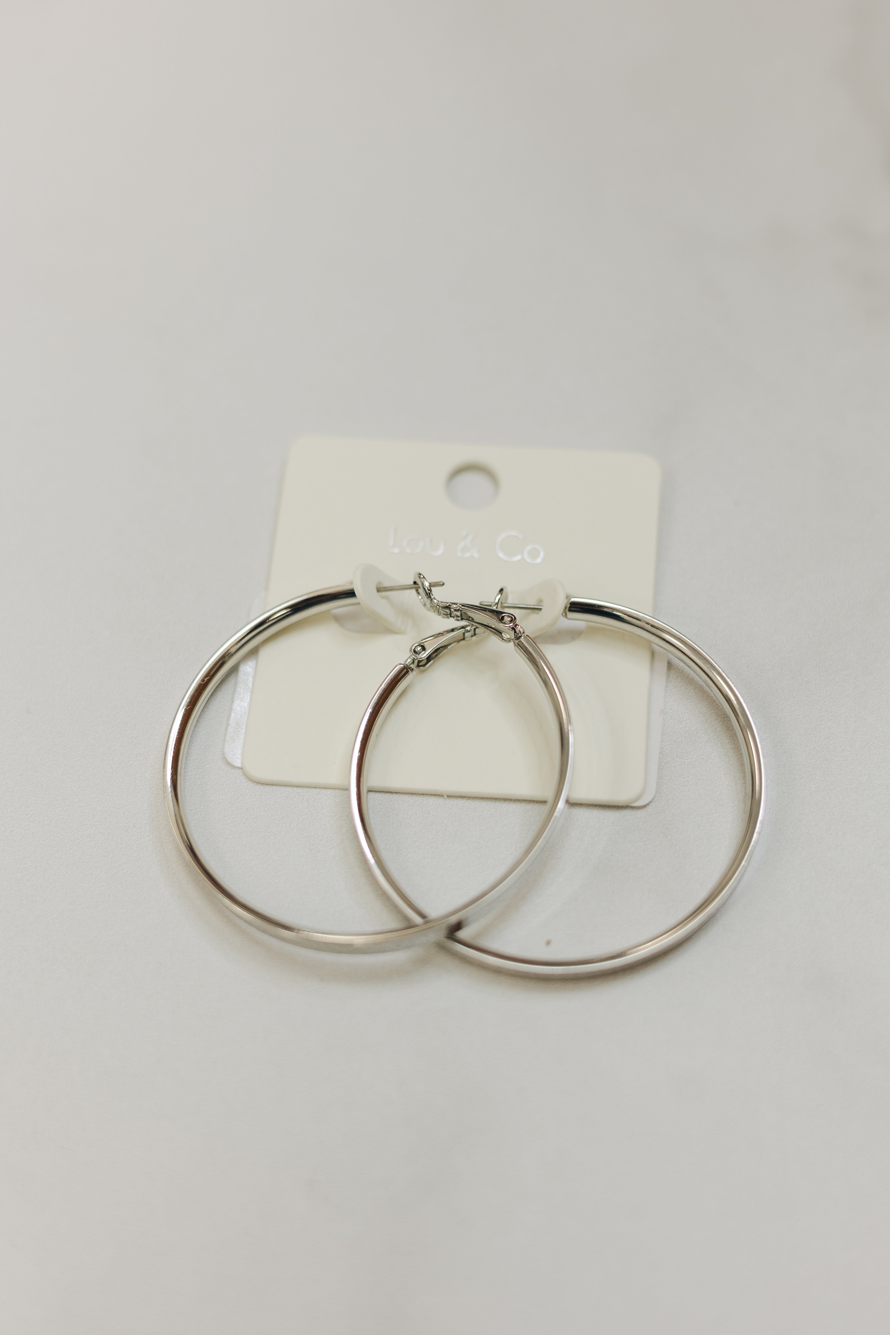 Flat Metal Hoop Earrings