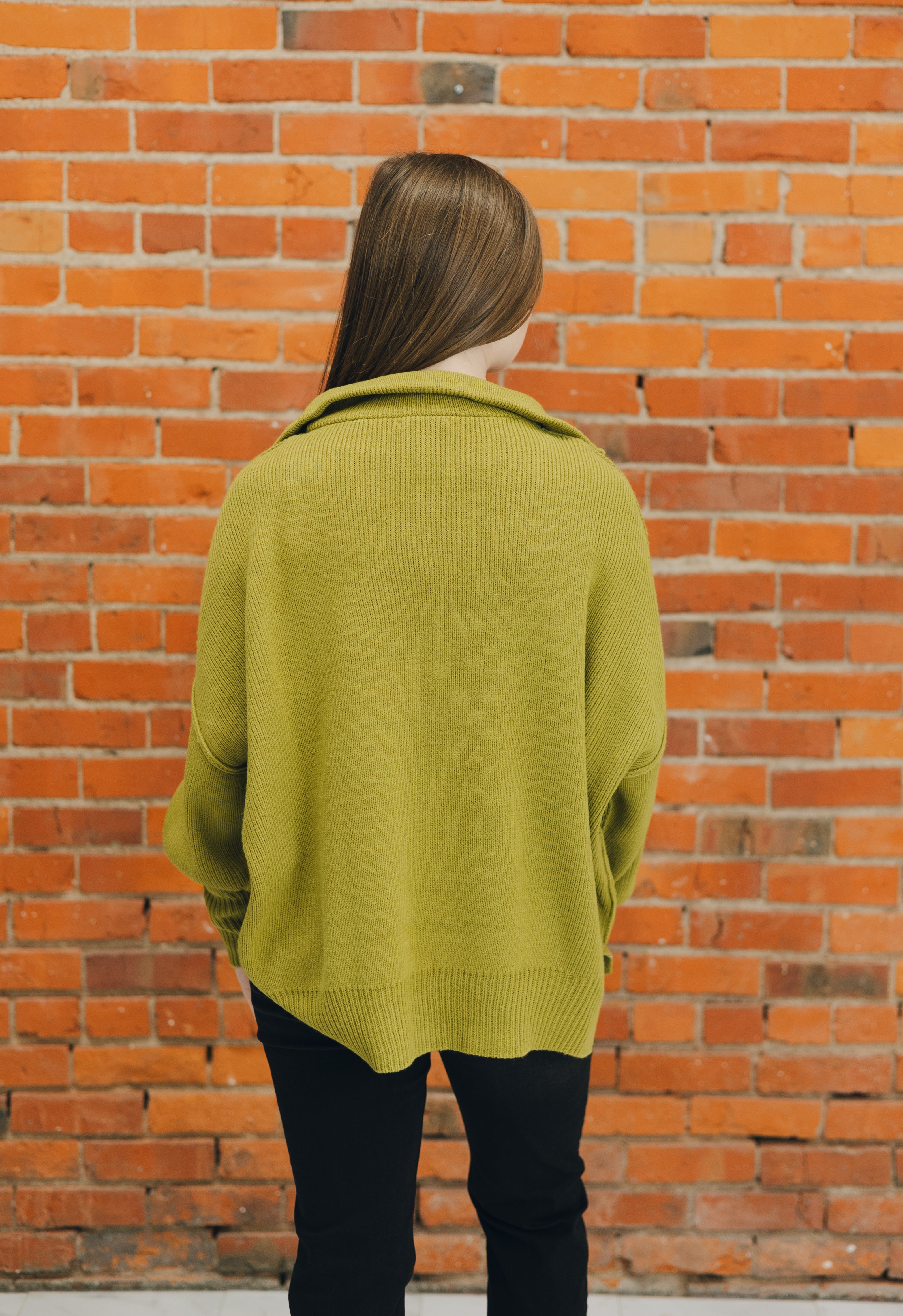 Half Zip Sweater - Chartreuse