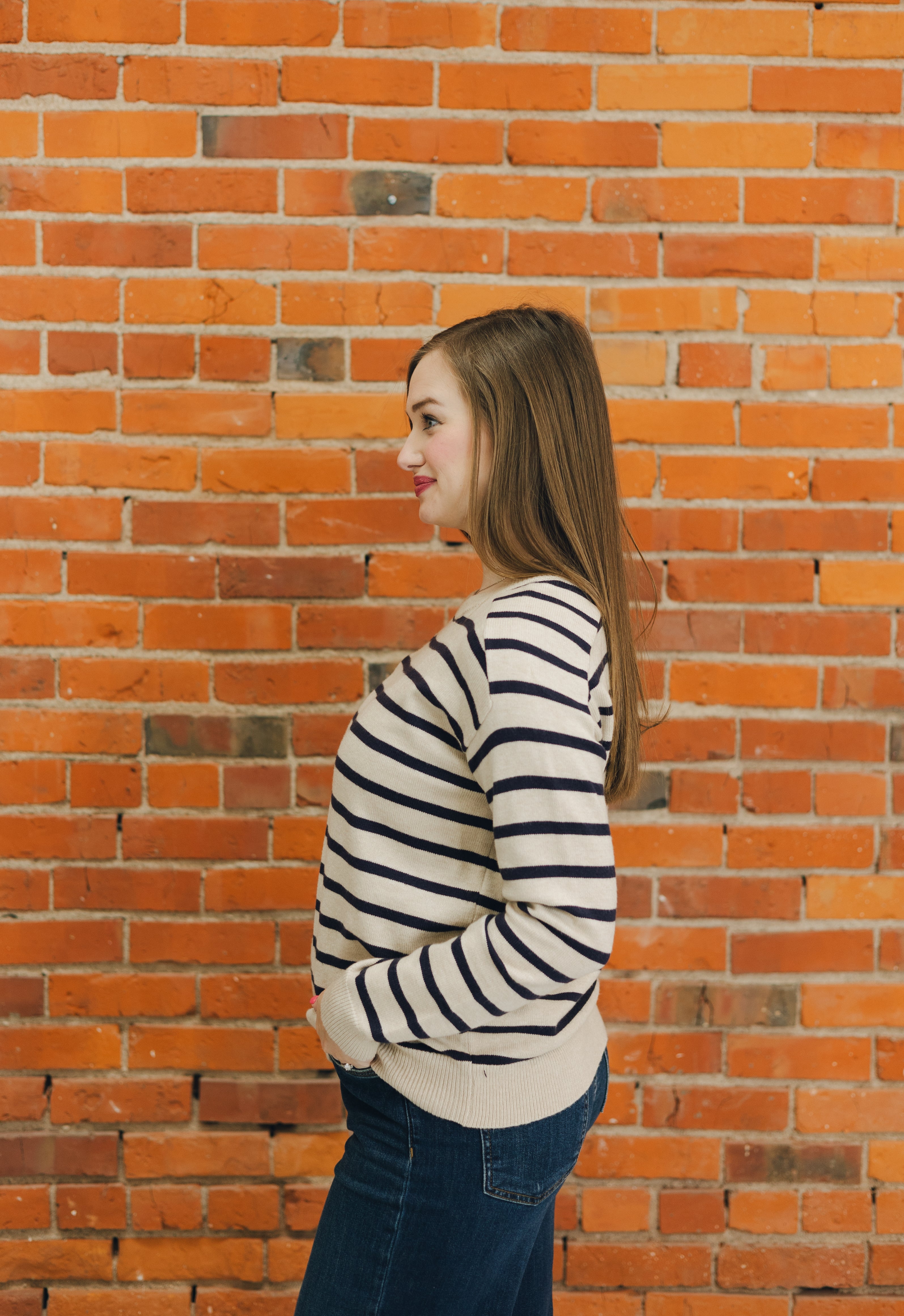 Striped Raglan Pullover Sweater