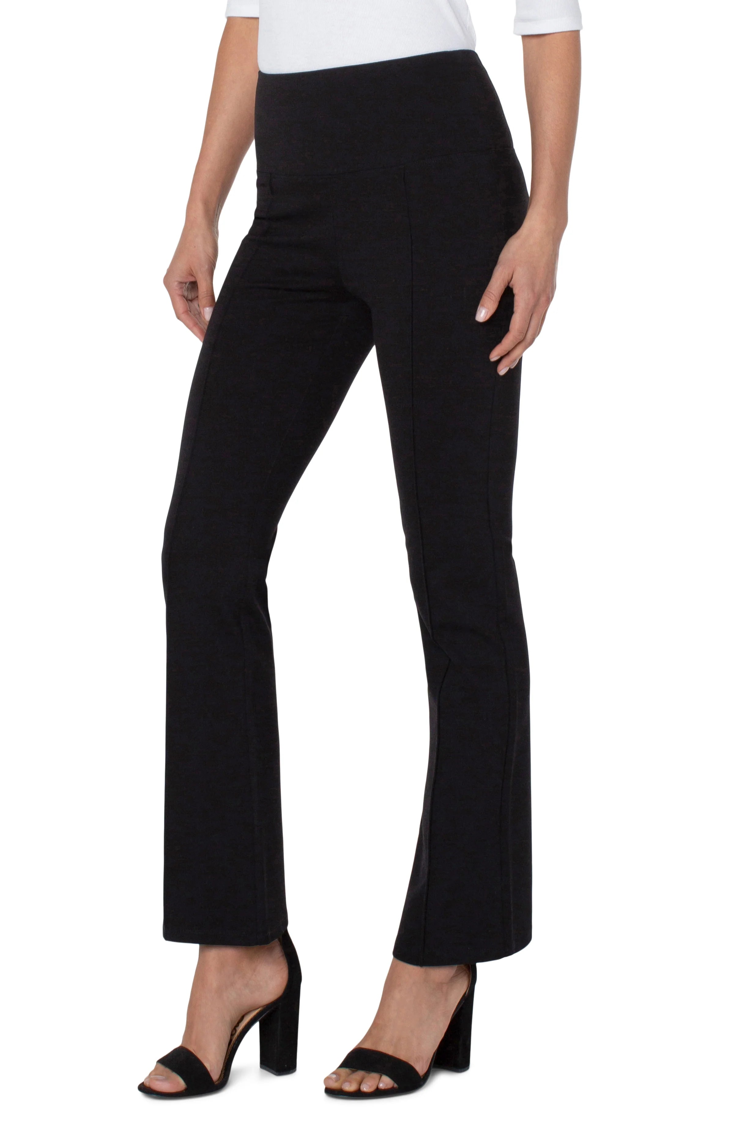 Liverpool Pearl Full Length Flare - Black