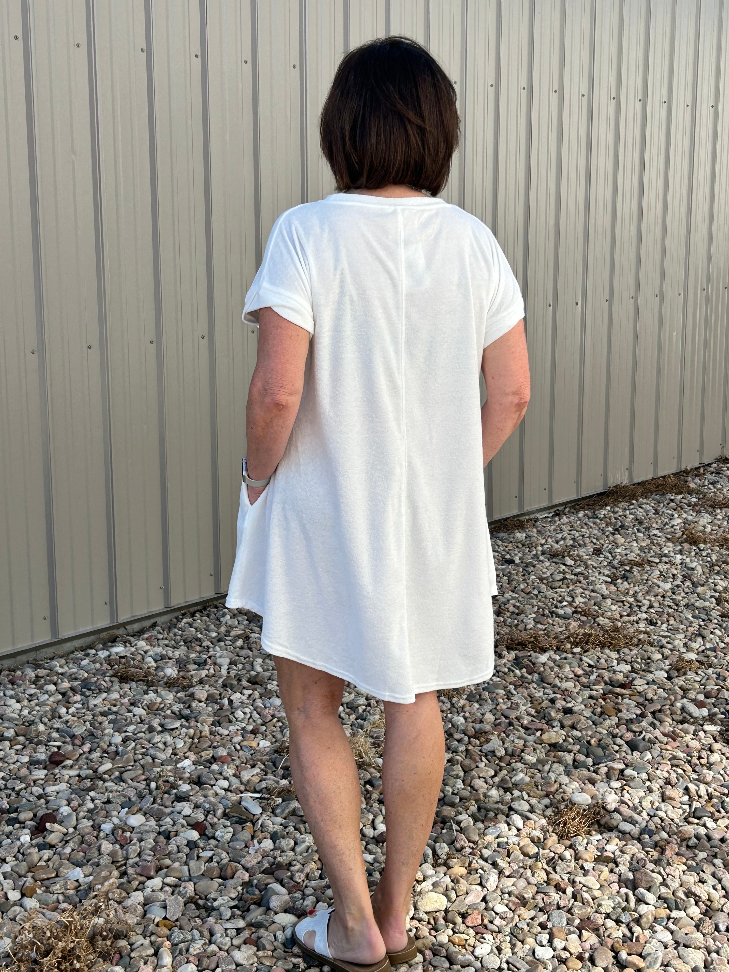 Mini Towel Dress - White