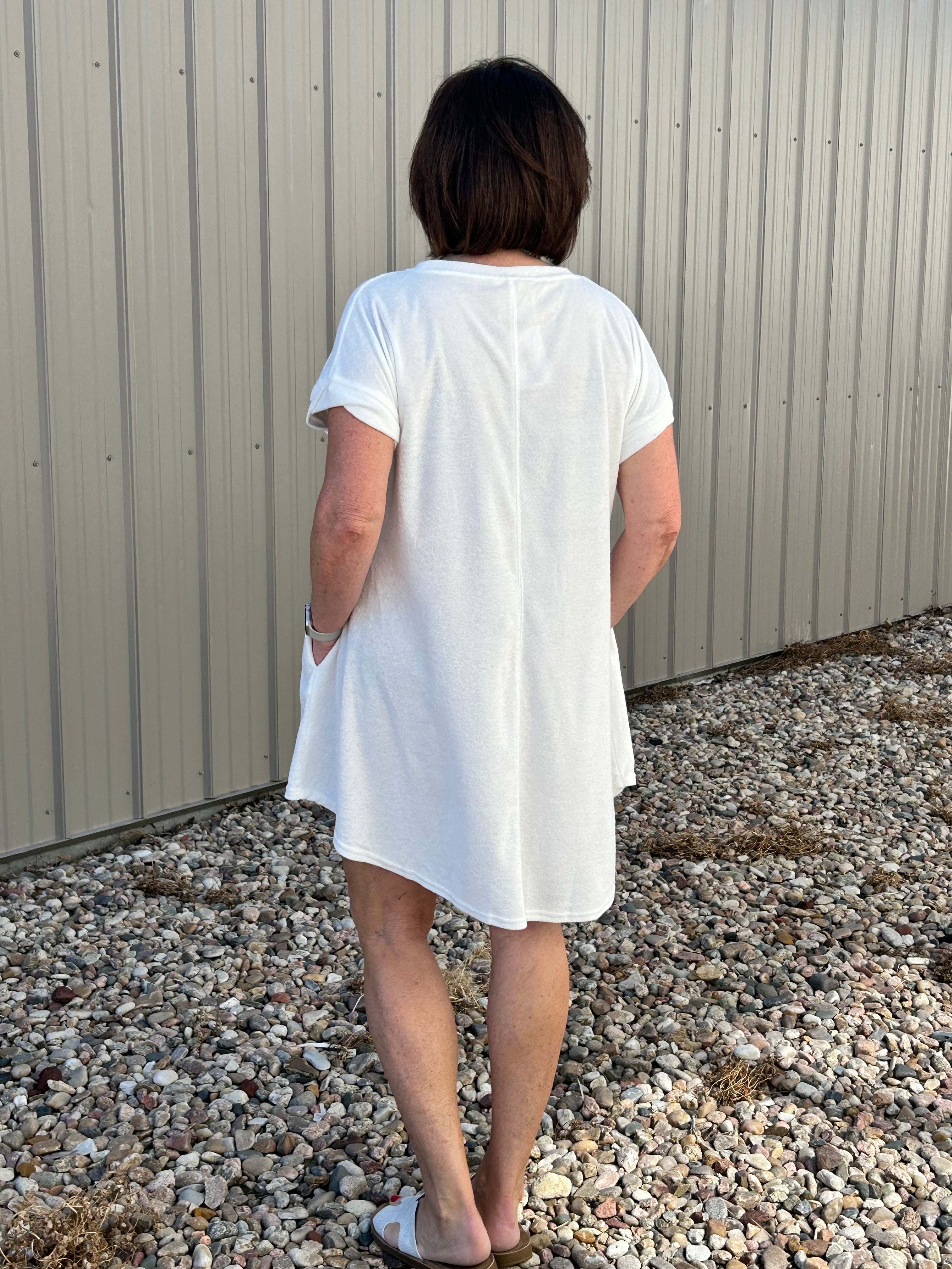 Mini Towel Dress - White