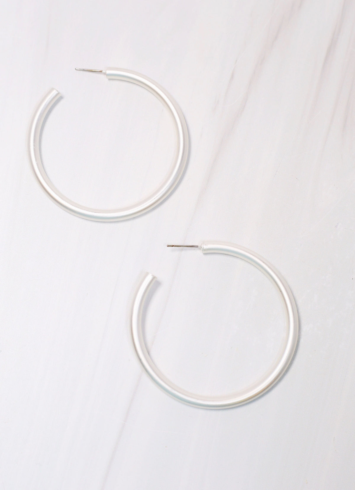 Arden Satin Hoop Earrings